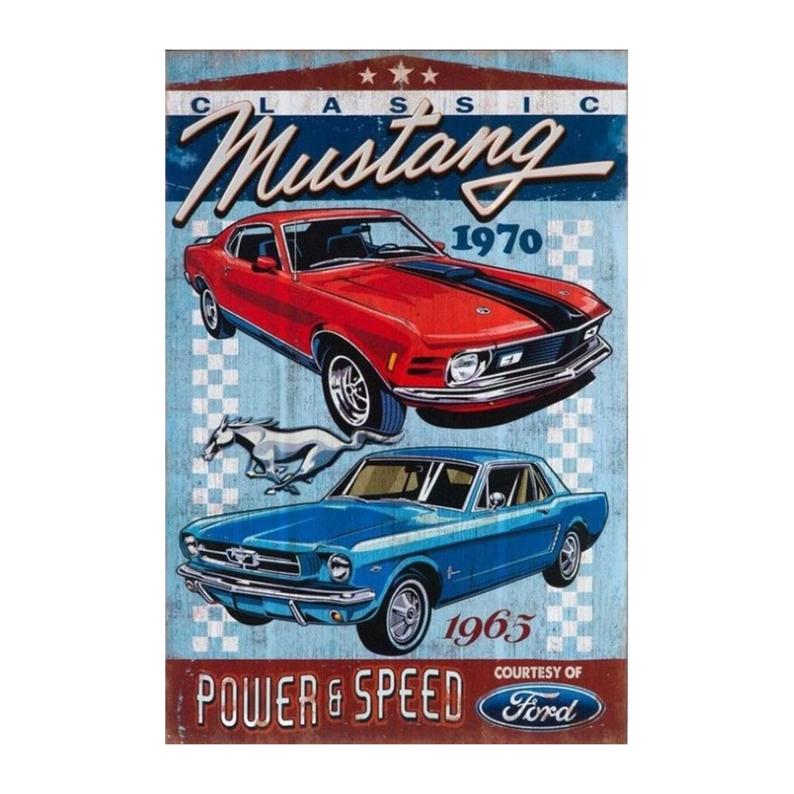 Classic Mustang Power & Speed Wall Art