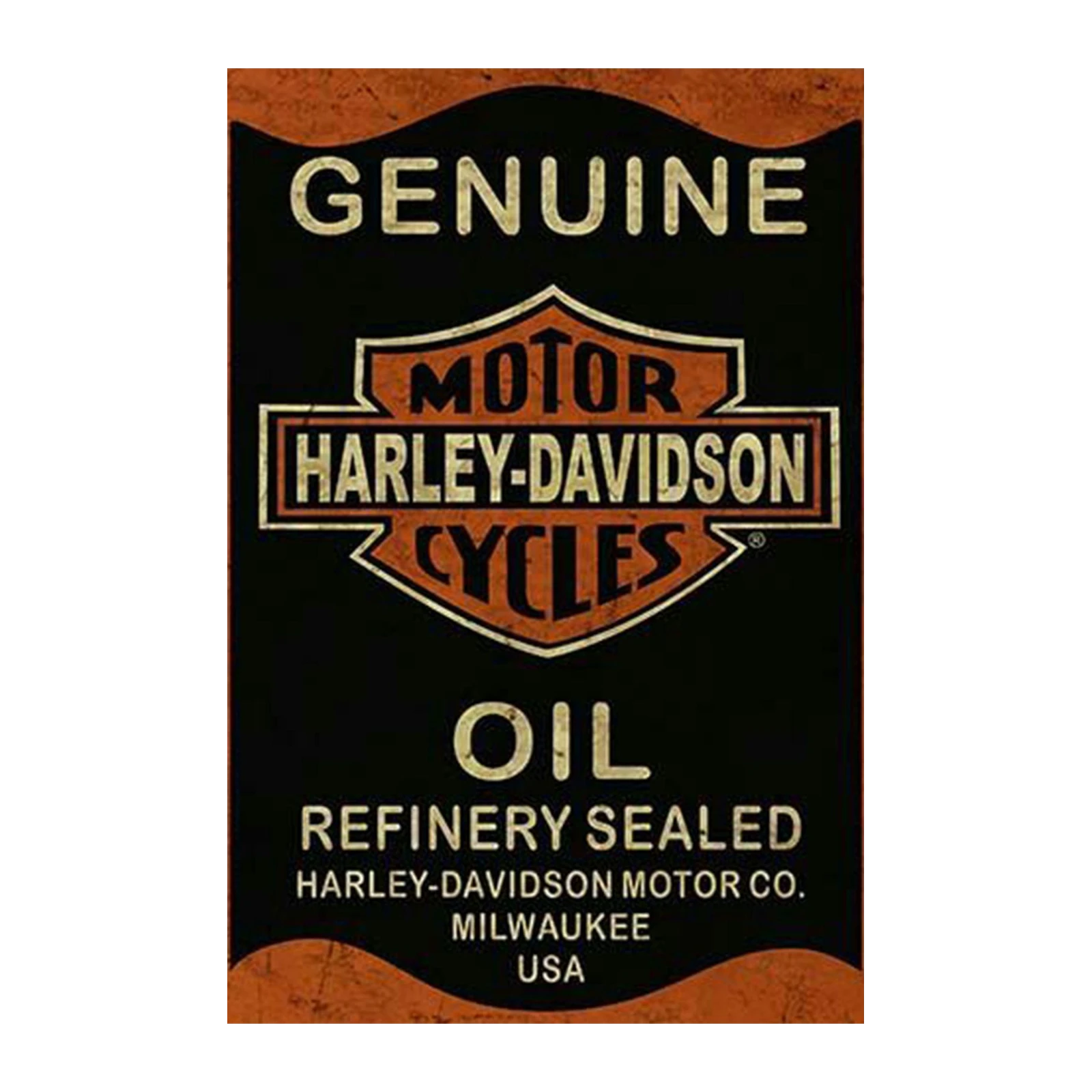 Vintage Harley-Davidson Oil Wall Art