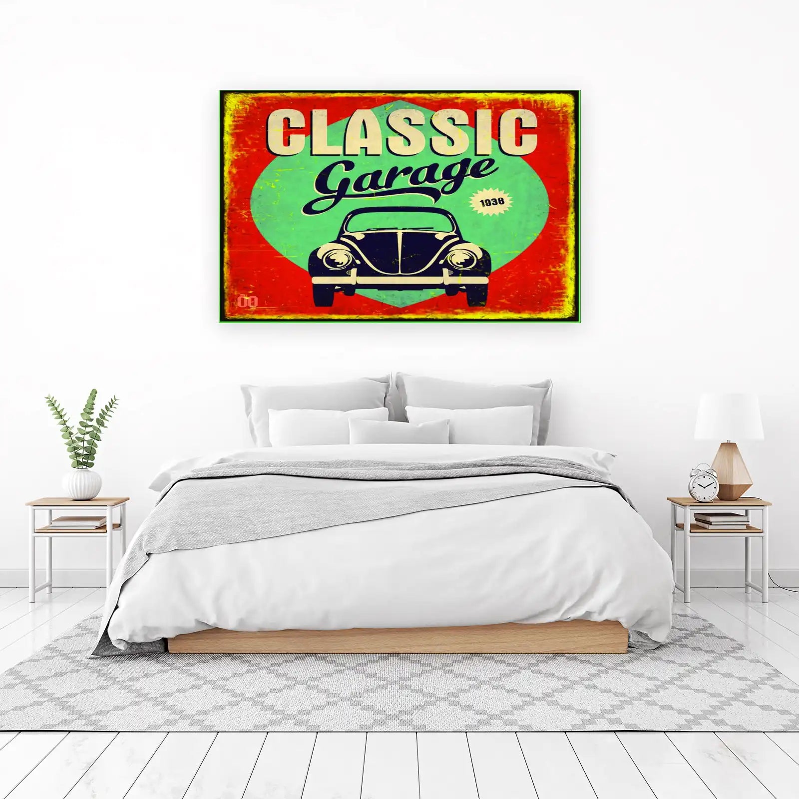 Vintage Classic Beetle Garage Wall Art