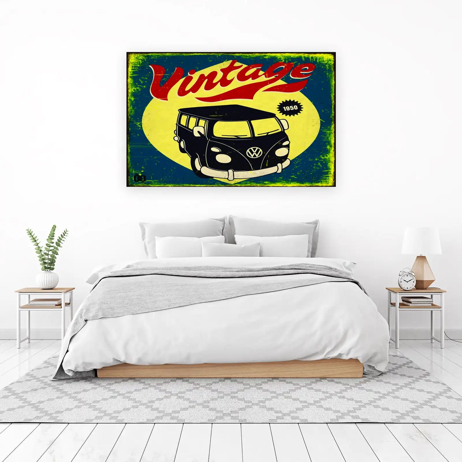 Retro VW Bus 1950 Vintage Vibes Wall Art
