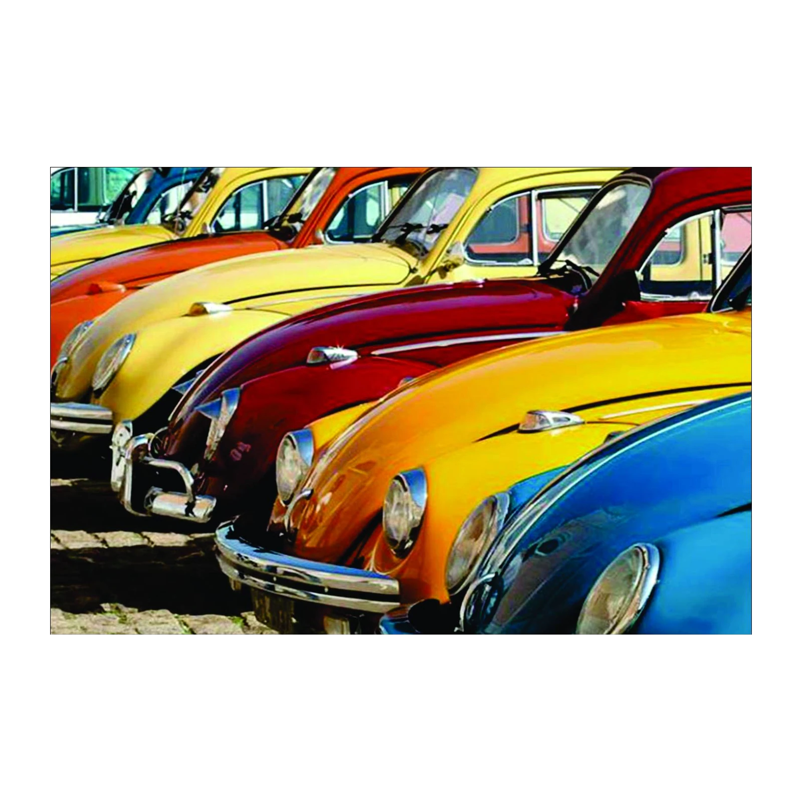 Vintage VW Beetle Color Pop Wall Art
