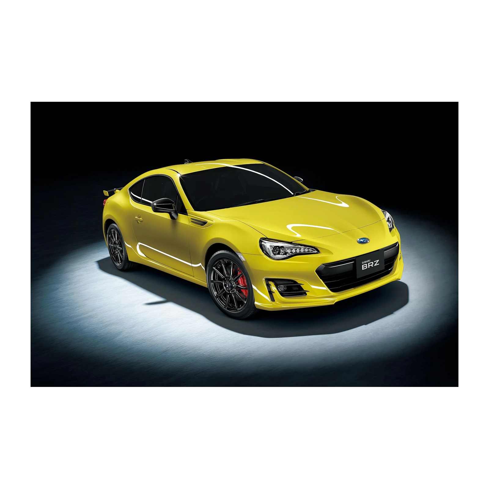 Vibrant Yellow Subaru BRZ Sports Car Wall Art
