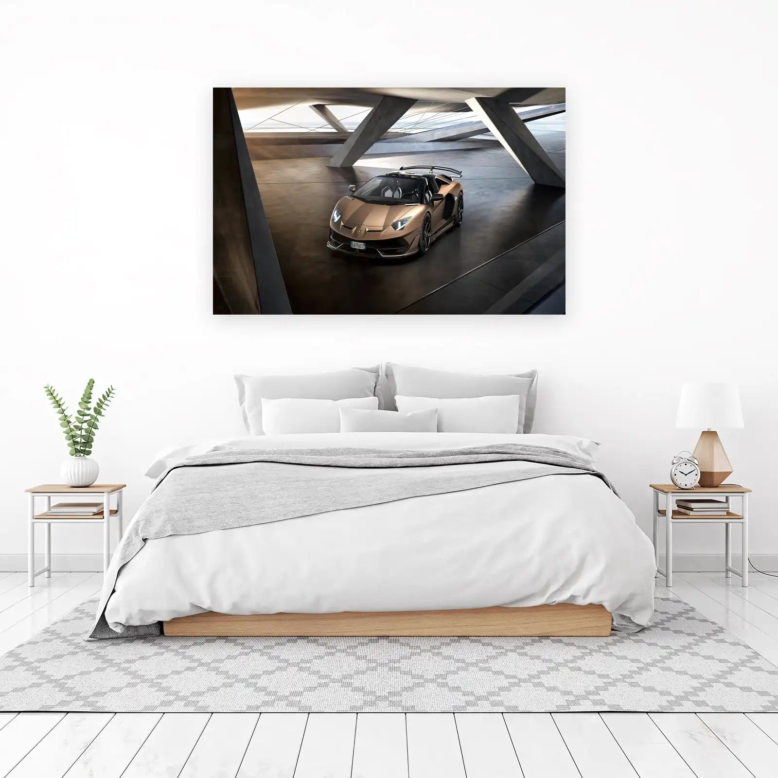 Golden Supercar Convertible Wall Art
