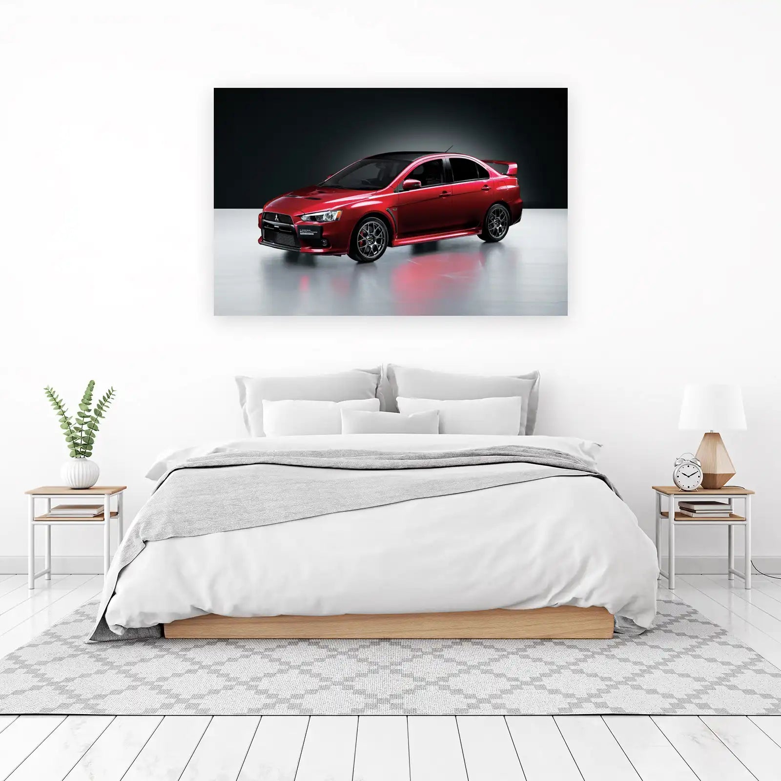 Red Mitsubishi Lancer Evo Wall Art Wall Art