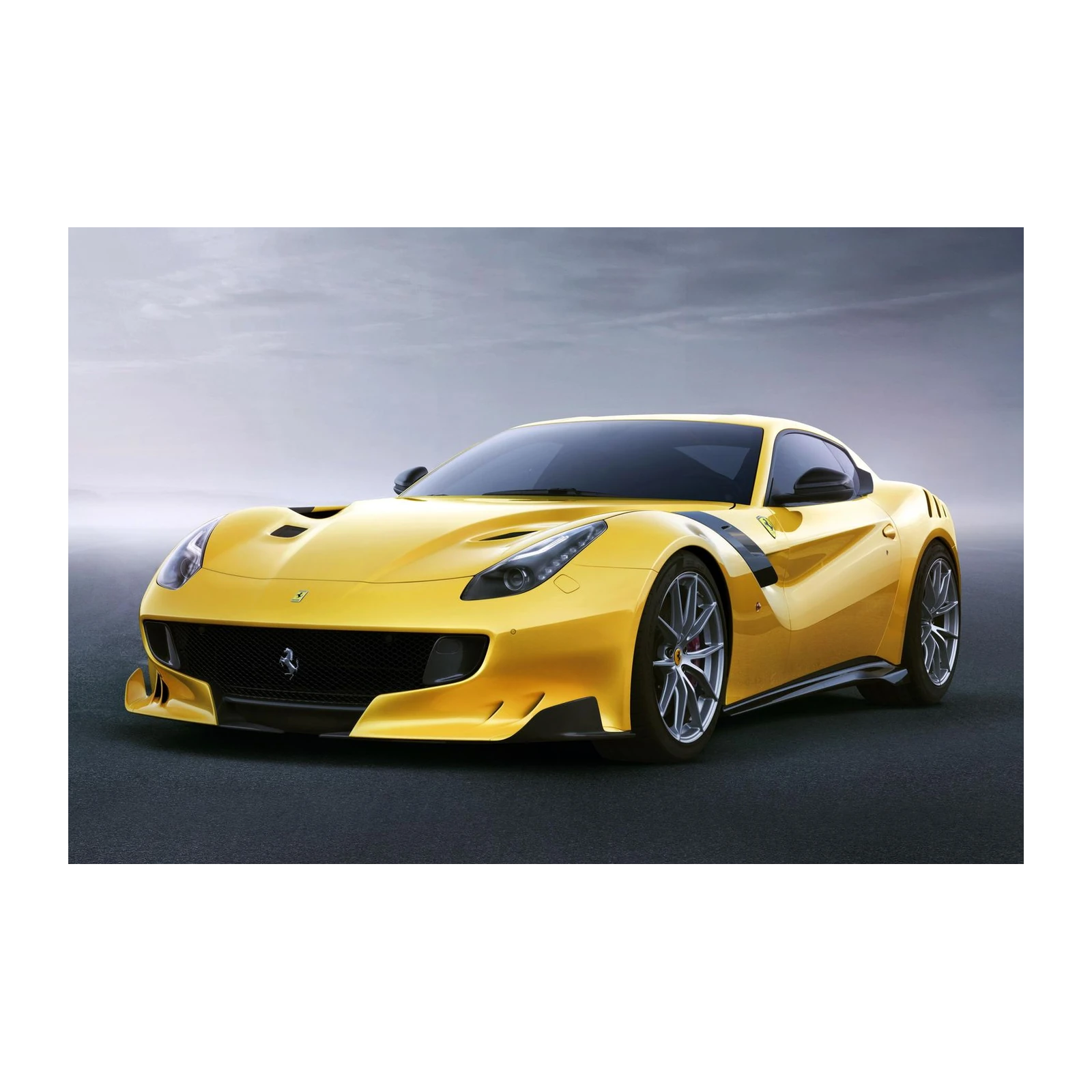 Yellow Ferrari Sports Car Wall Art