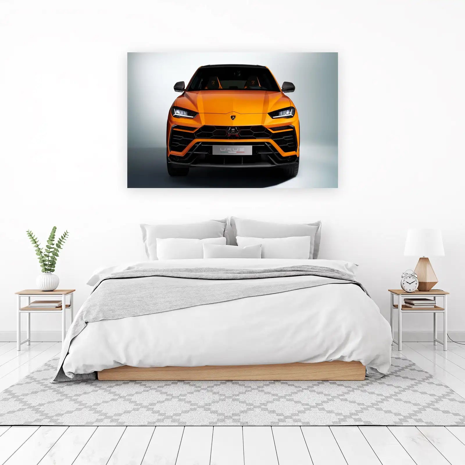 Bold Orange Lamborghini Urus Wall Art