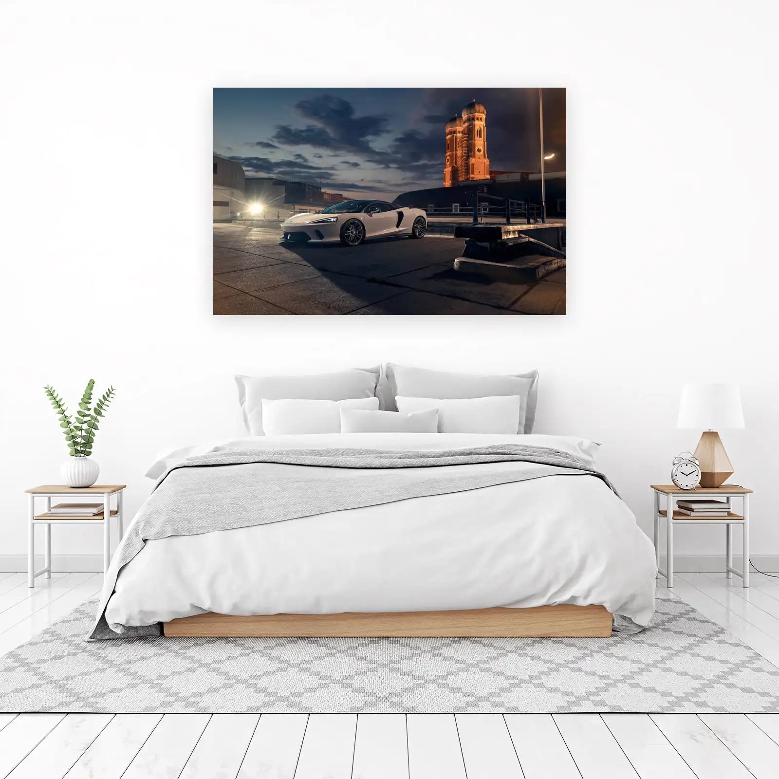 Luxury White McLaren Art Wall Art