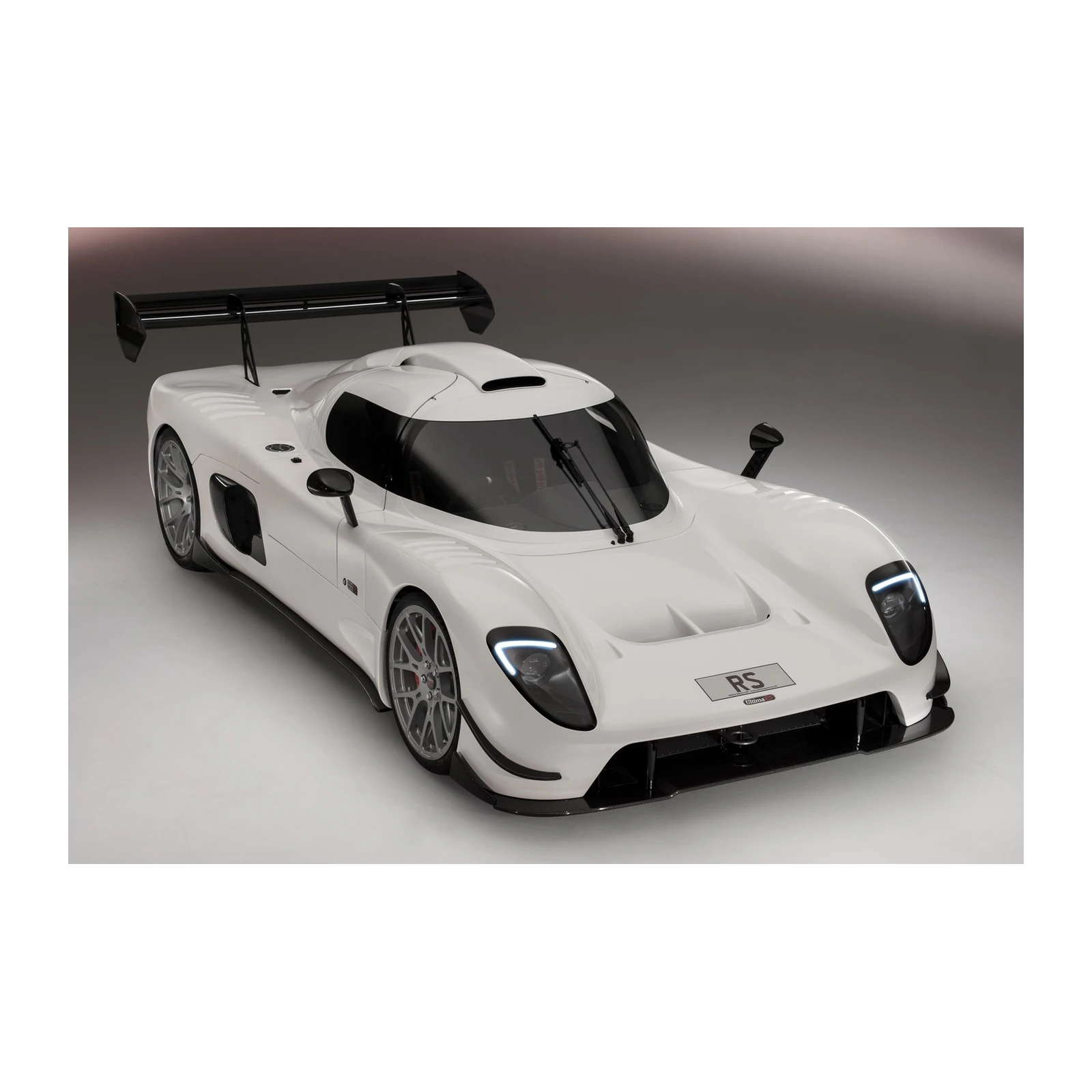 Sleek White Racing Car Wall Art