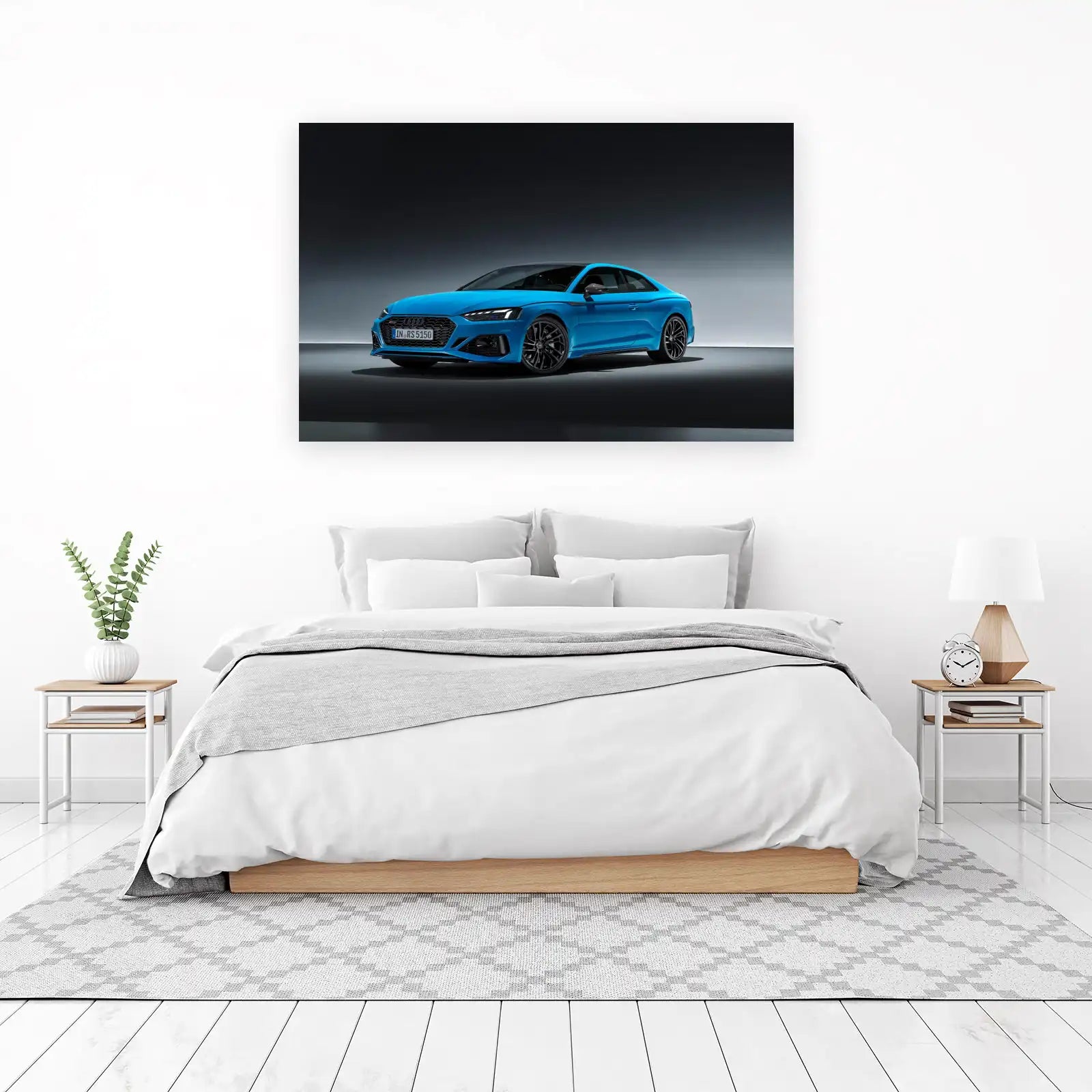 Electric Blue Audi RS5 Coupe Wall Art Wall Art