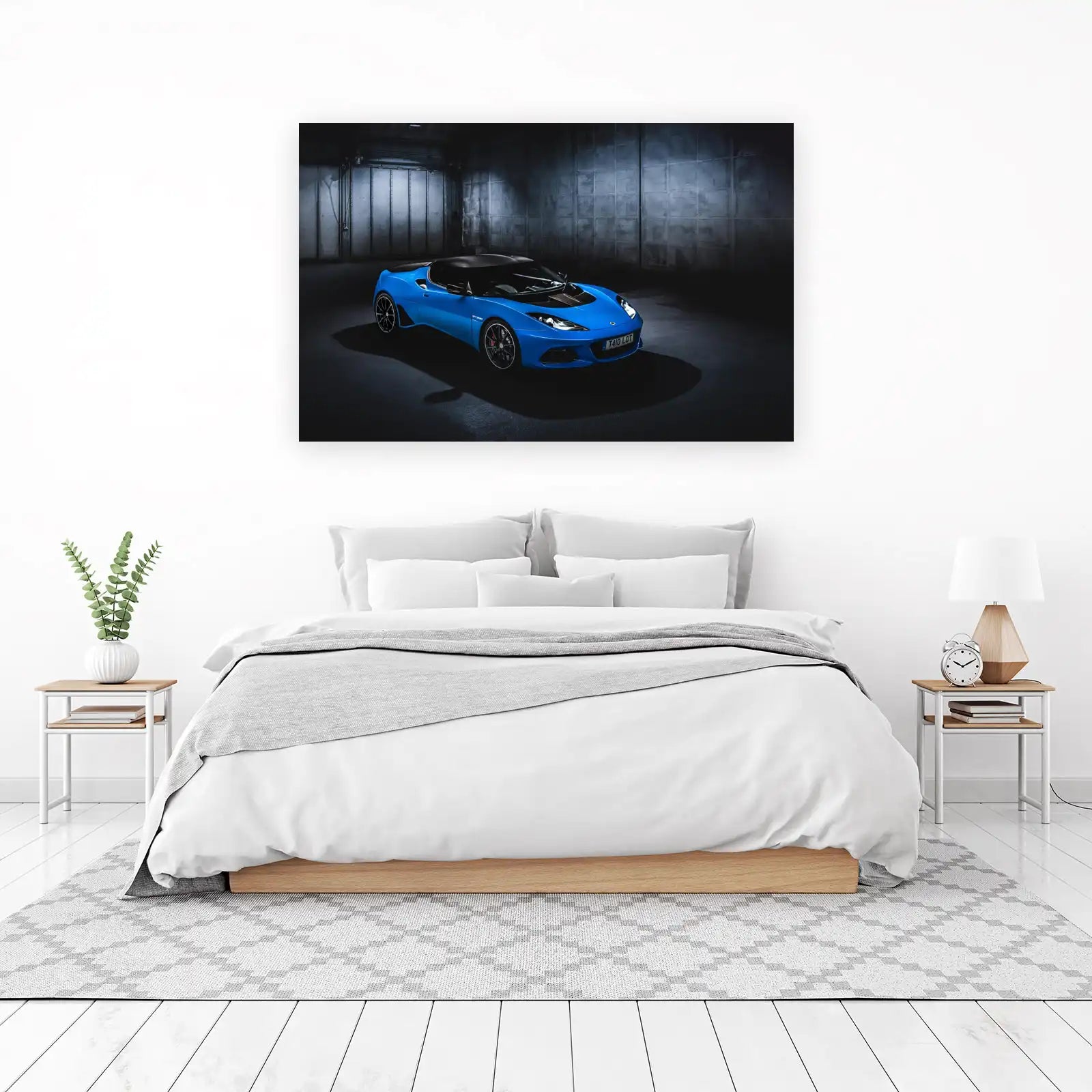 Electric Blue Lotus Speedster Wall Art