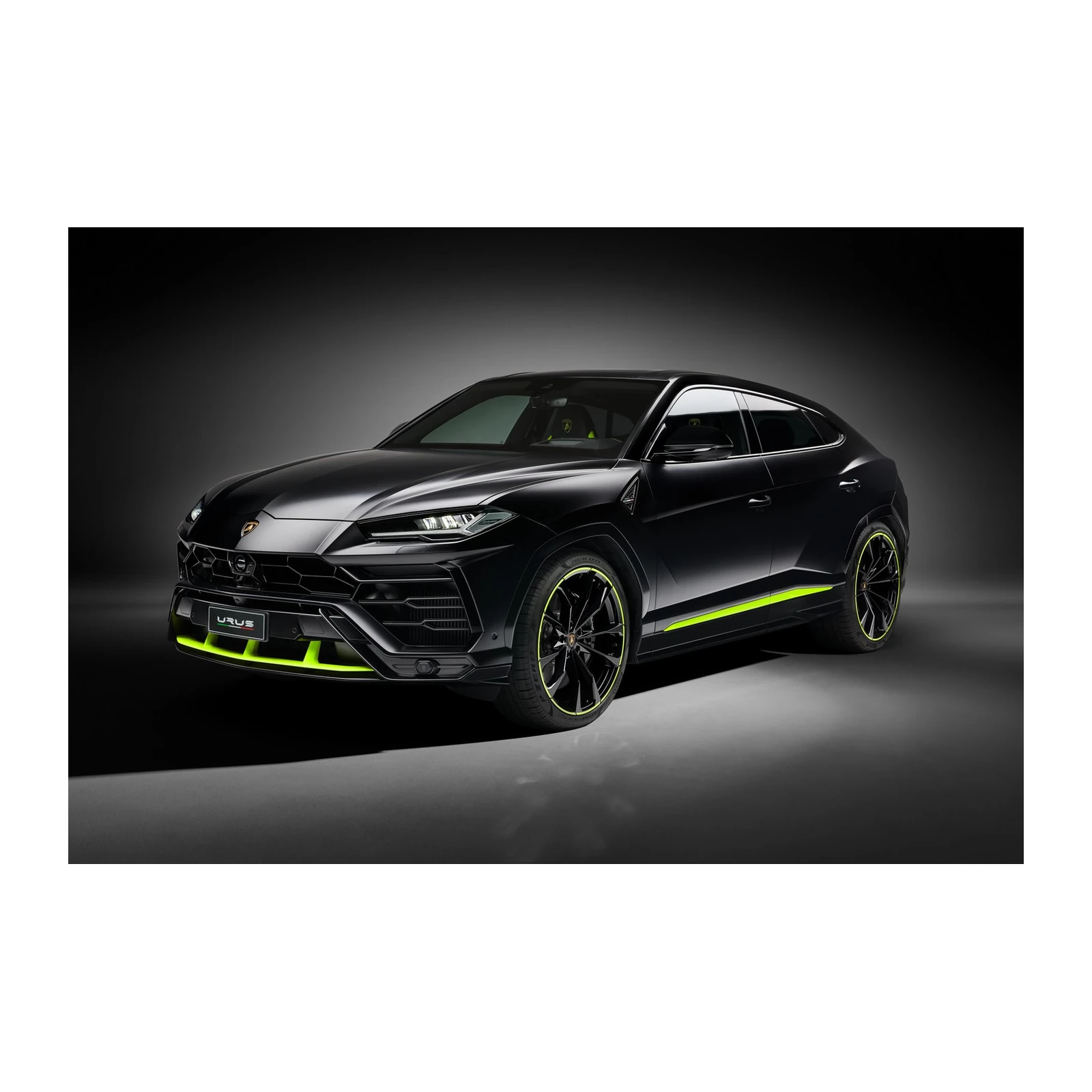 Black Lamborghini Urus Neon Accent Wall Art