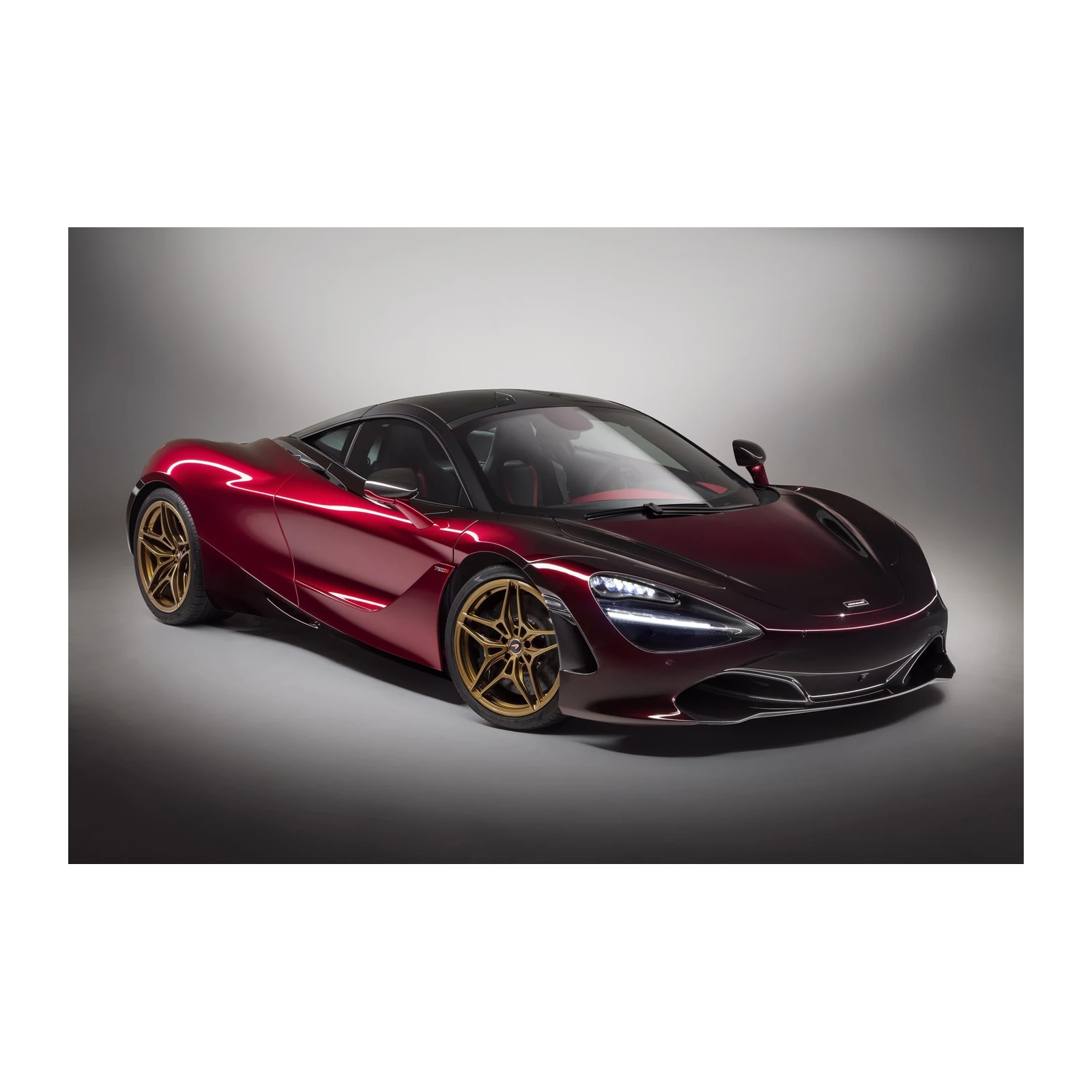McLaren 720S Supercar Red & Gold Wall Art
