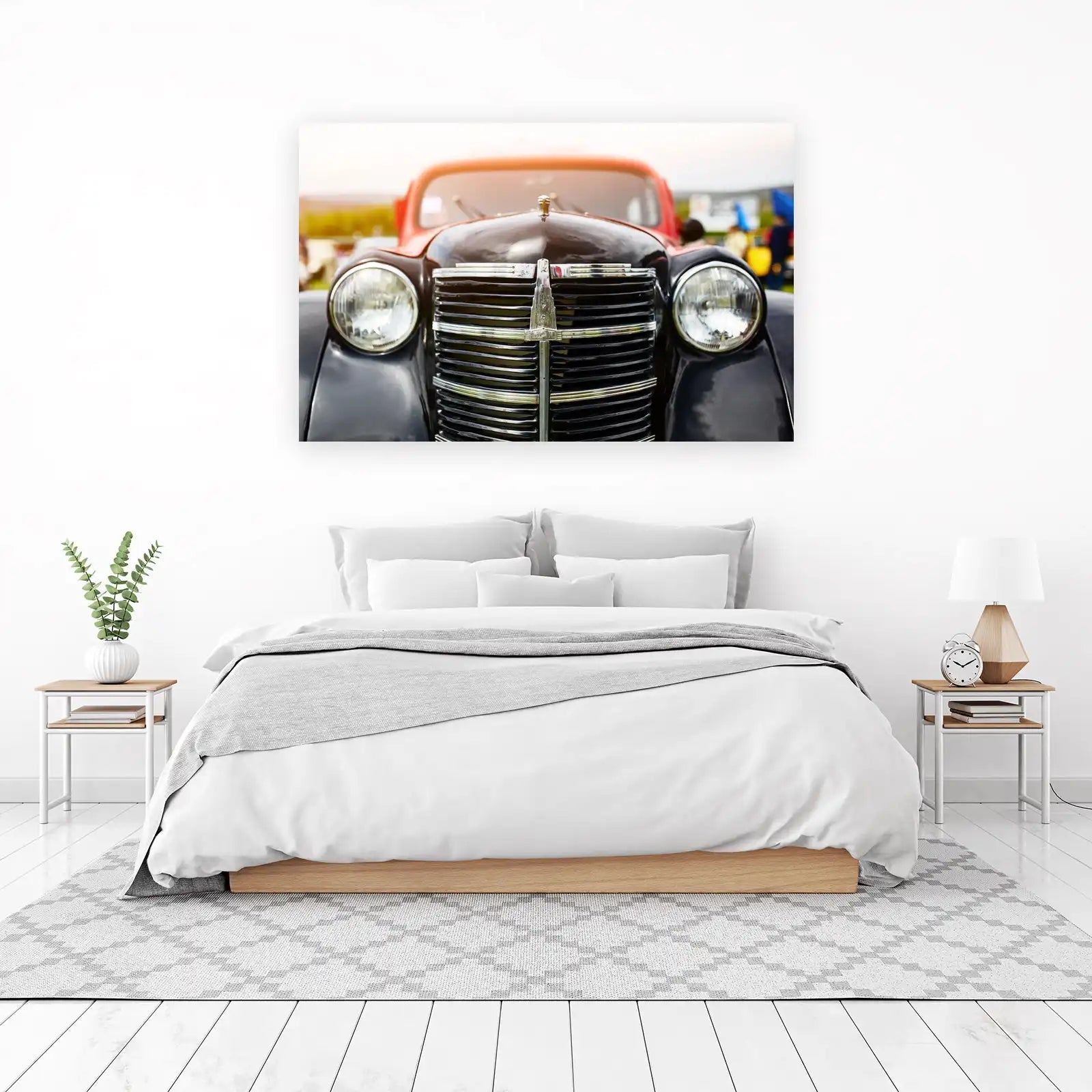 Vintage Chrome Grille Classic Car Wall Art