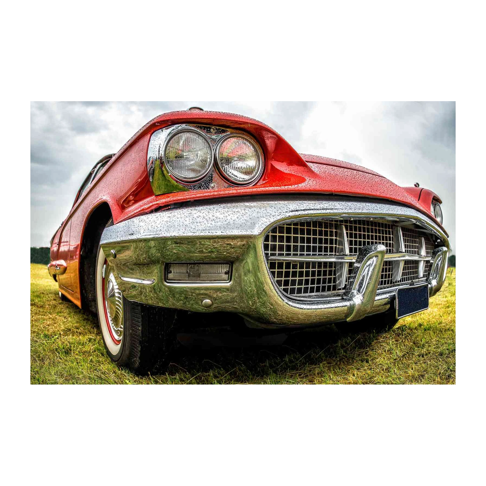 Vintage Red Thunderbird Art Wall Art