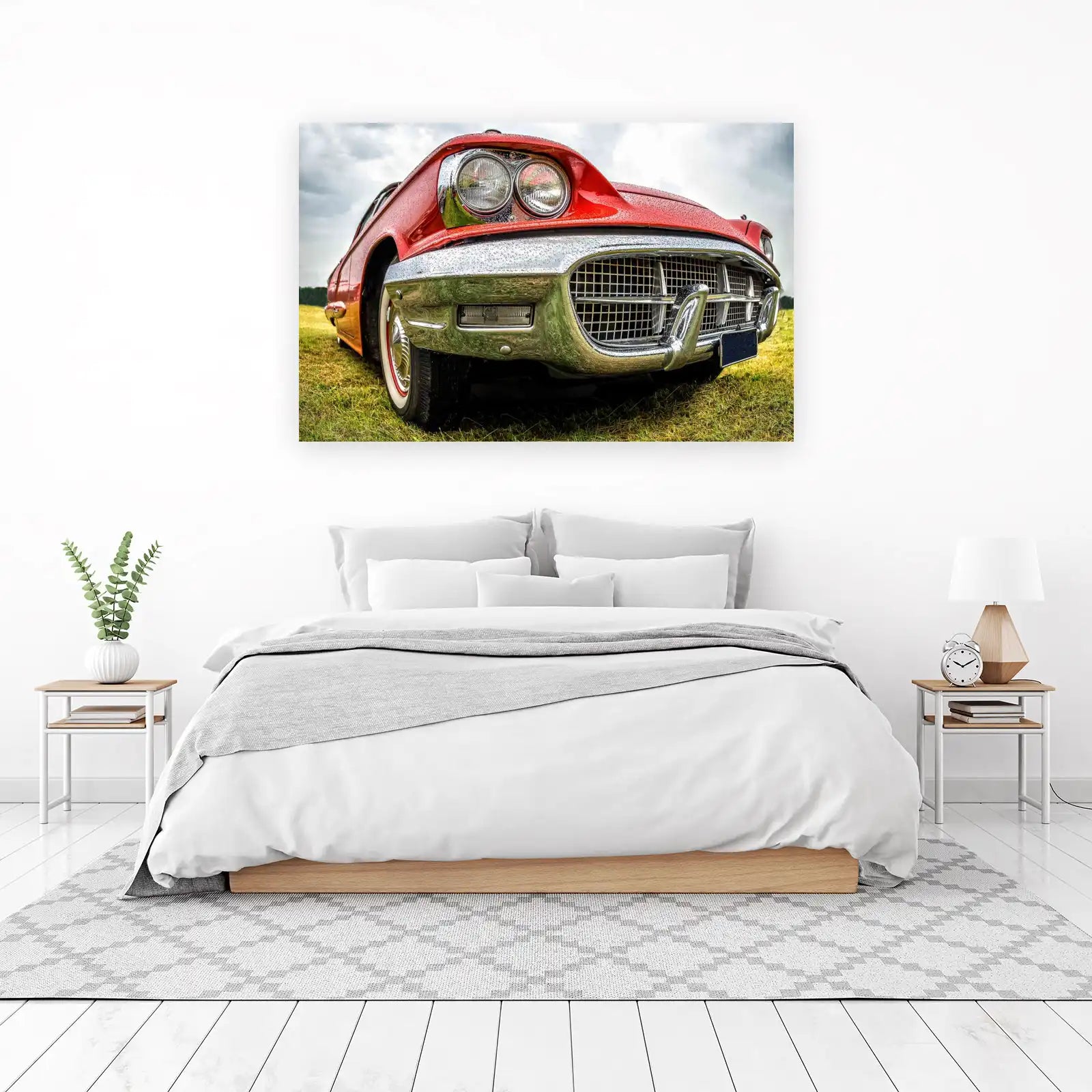 Vintage Red Thunderbird Art Wall Art