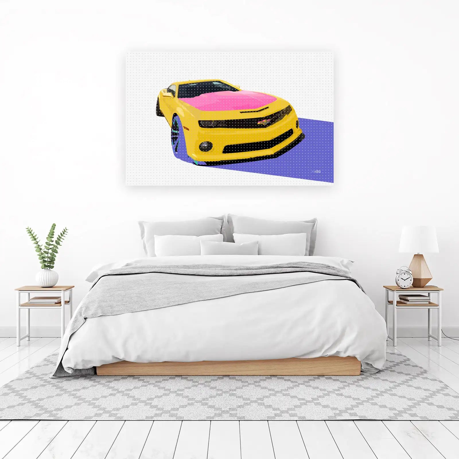 Pop Art Yellow Camaro Wall Art