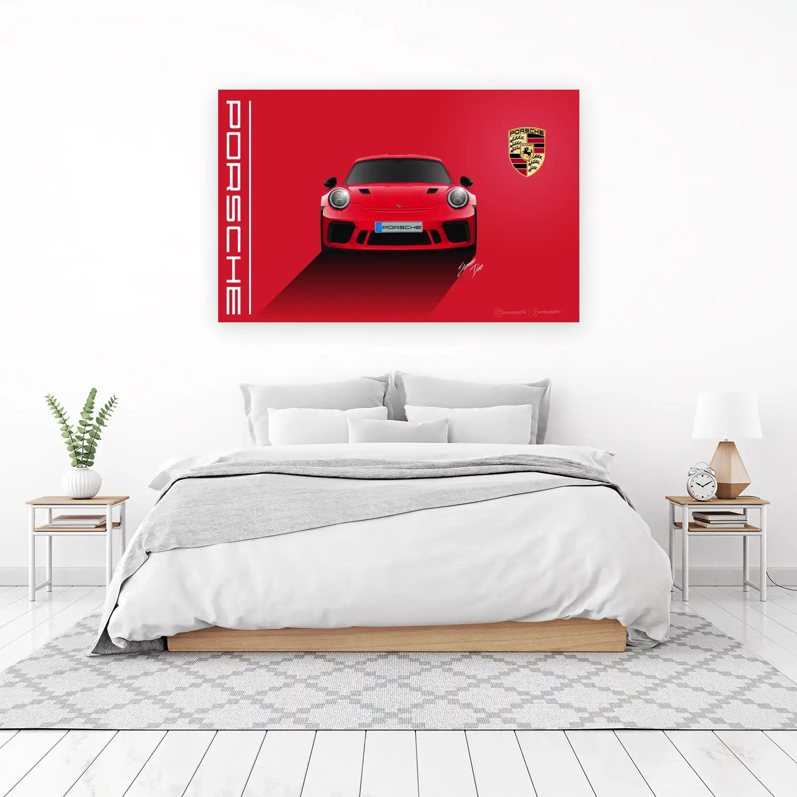 Iconic Red Porsche 911 GT3 Wall Art