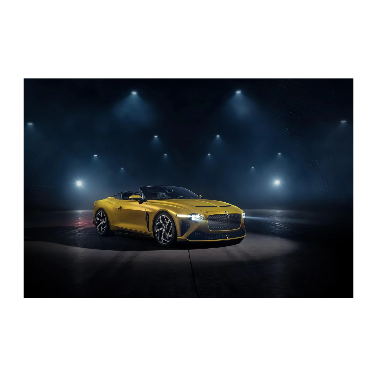 Luxury Yellow Convertible Car Wall Art Wall Art