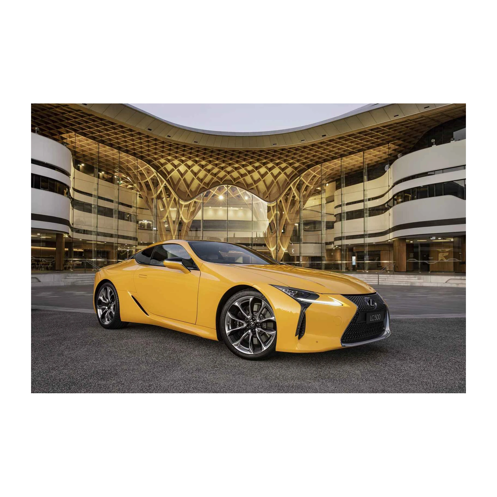 Yellow Luxury Coupe Automotive Art Wall Art