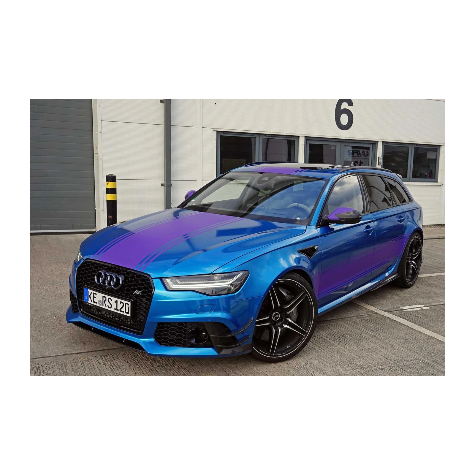 Electric Blue Performance Car Wall Art