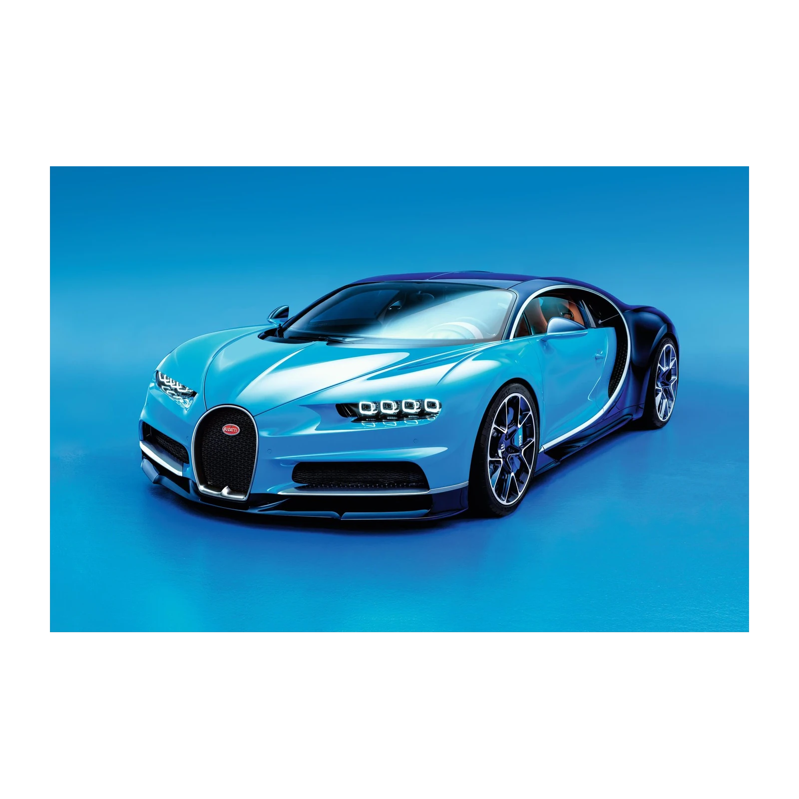 Stunning Bugatti Chiron Blue Wall Art