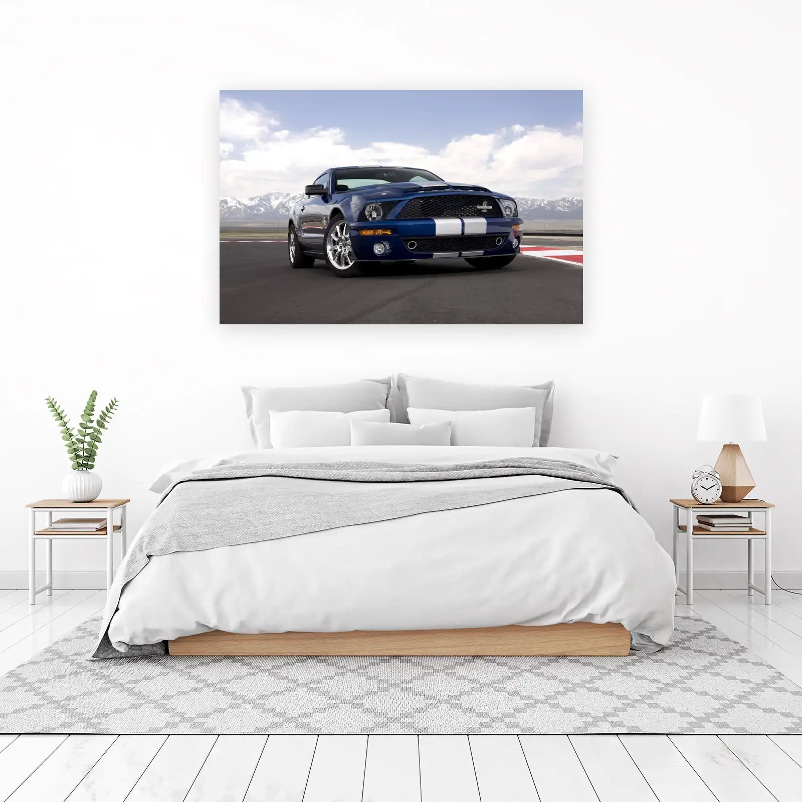 Blue Mustang Shelby GT500 Wall Art