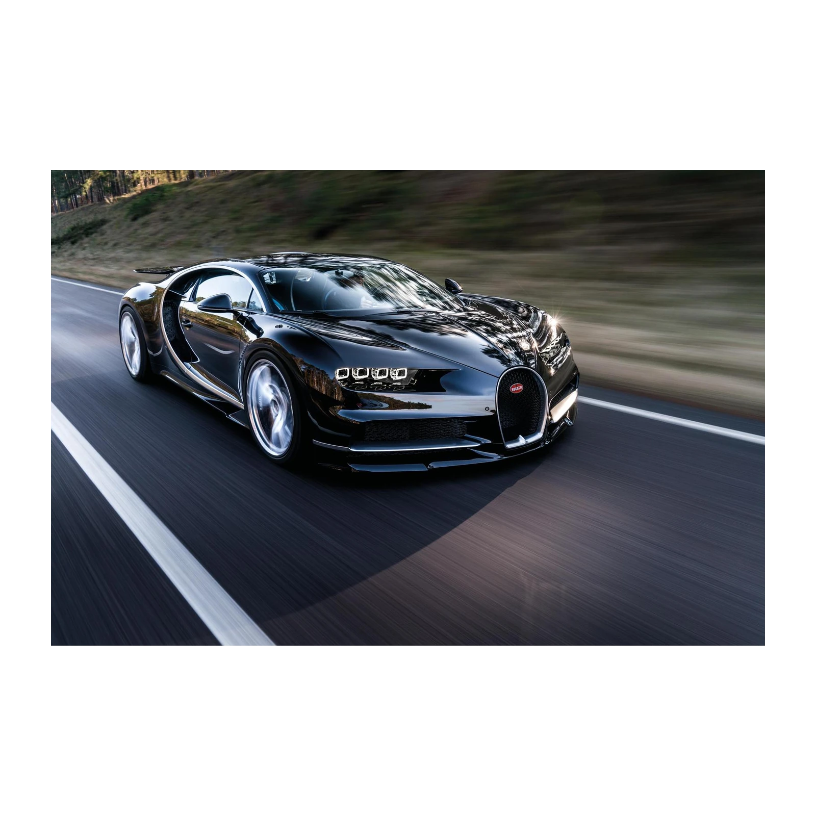 Bugatti Chiron Speed Abstract Black Wall Art