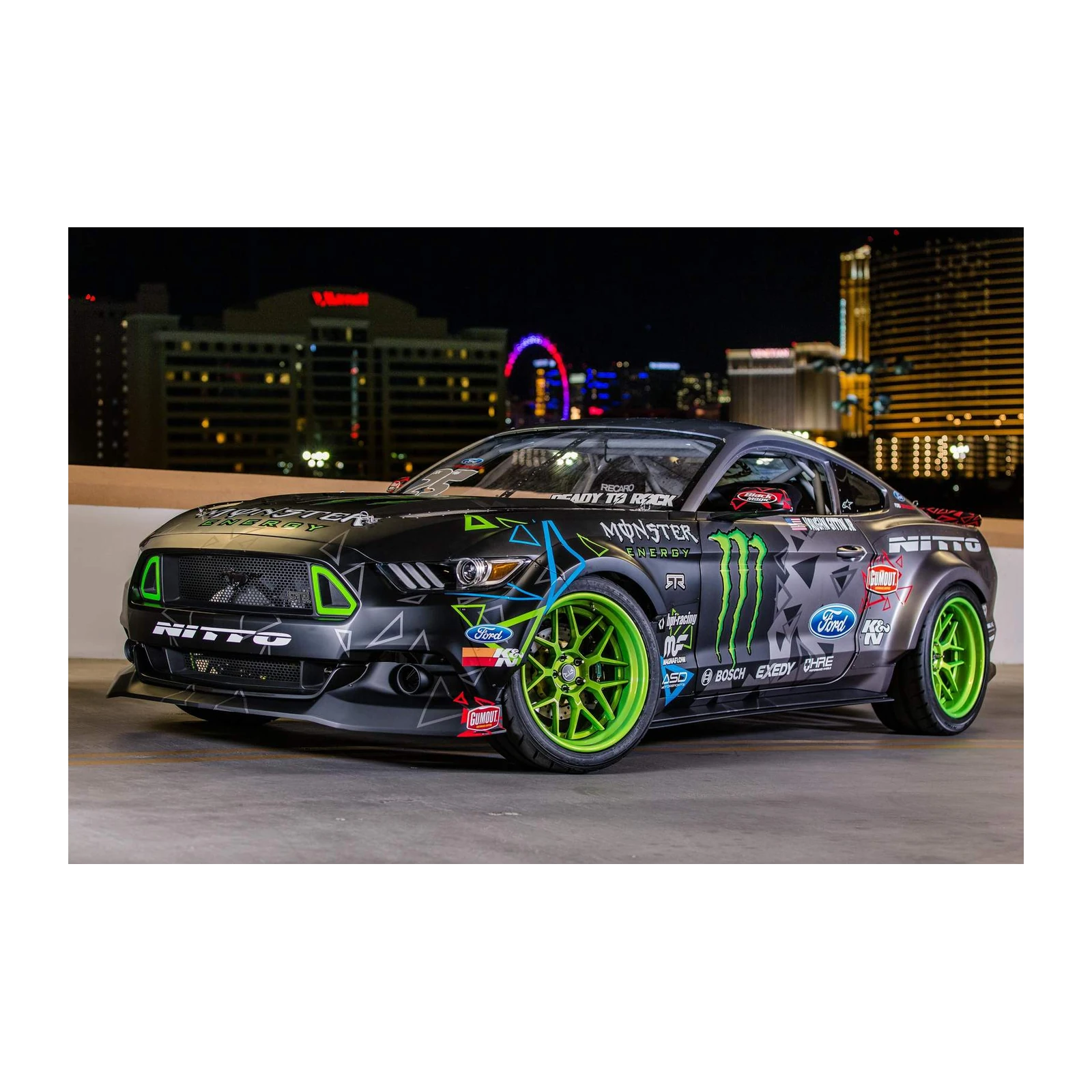 Monster Energy Mustang Drift Car Wall Art
