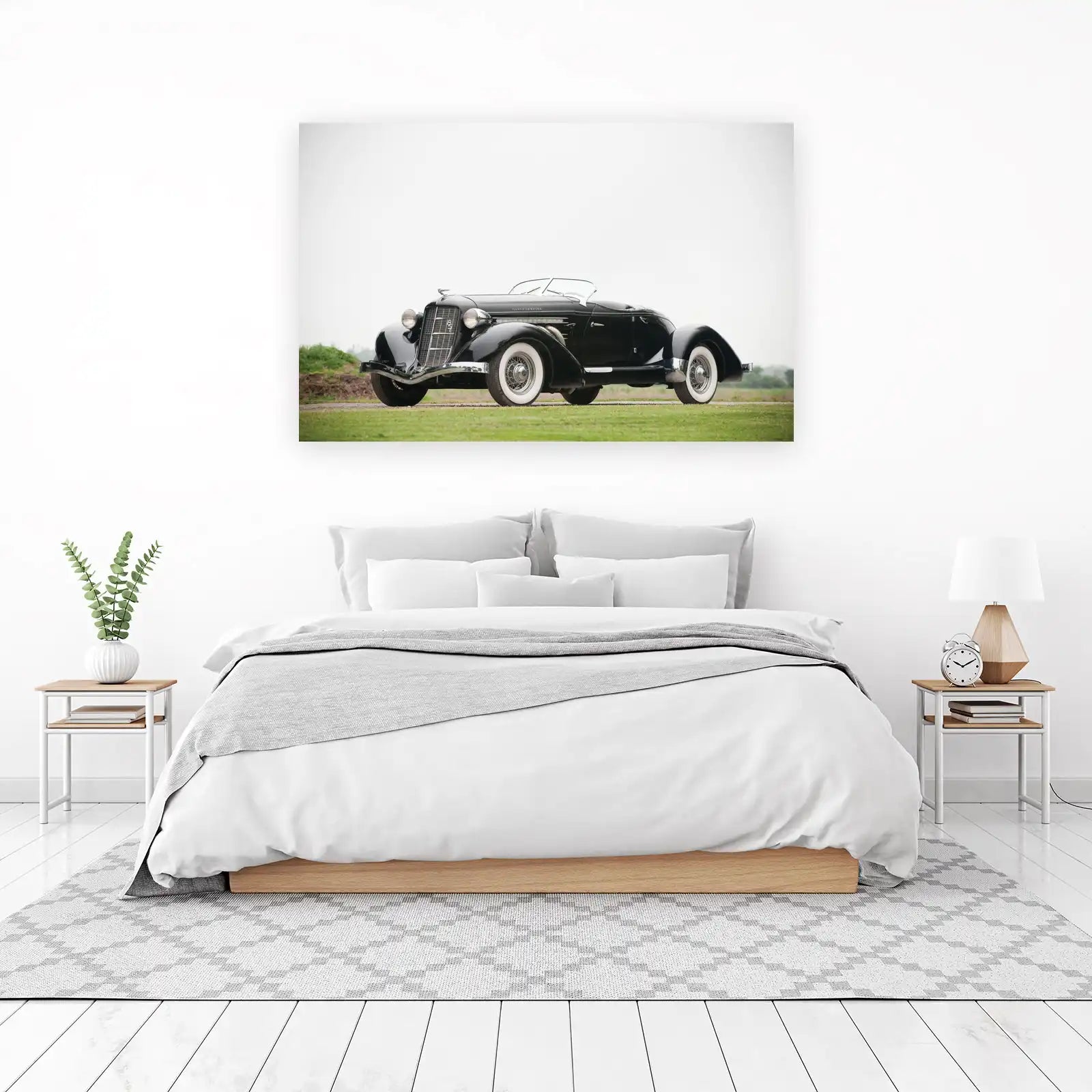 Classic Black Auburn Boattail Speedster Wall Art