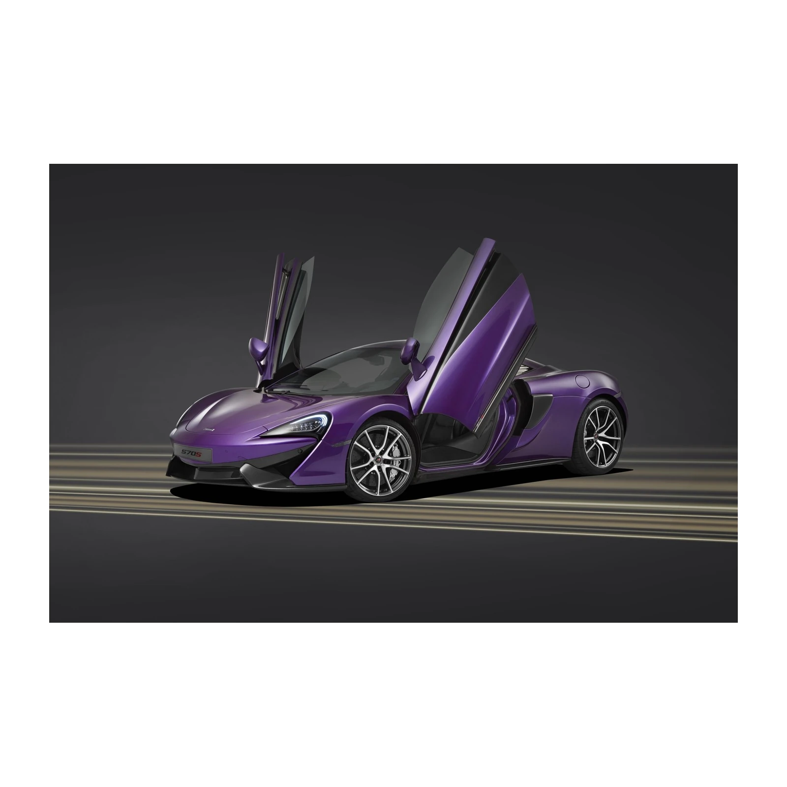 Purple McLaren 570S Doors Up Wall Art