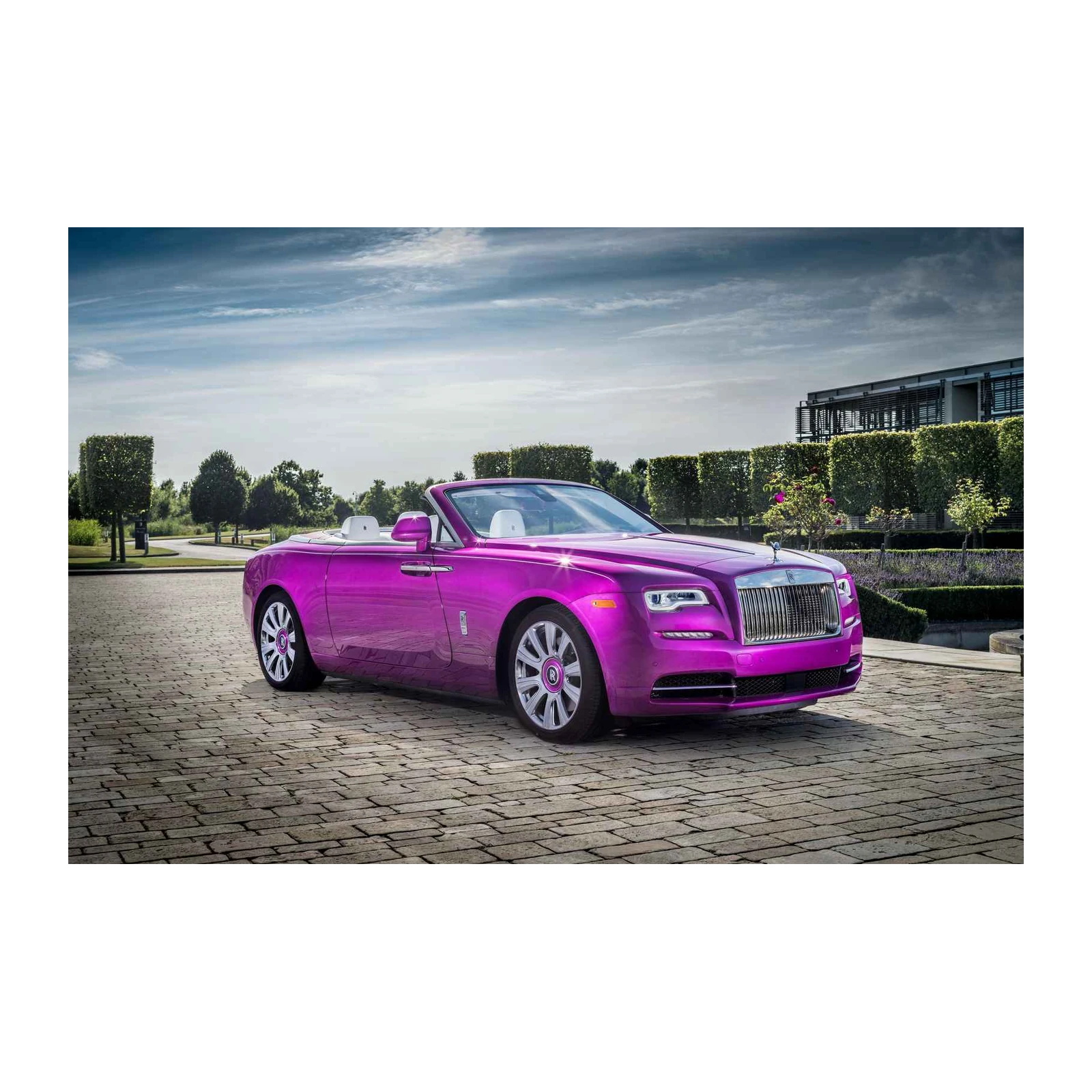 Luxury Pink Convertible Car Wall Art