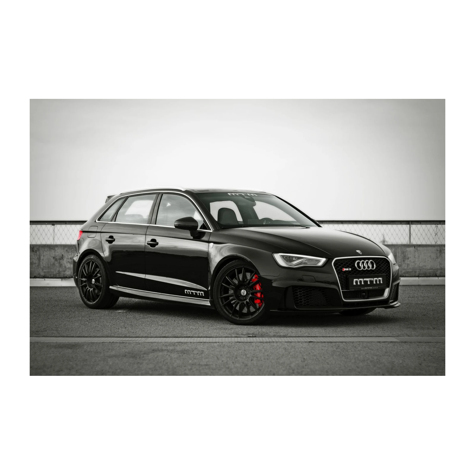 Sleek Black Audi RS3 Performance Wall Art