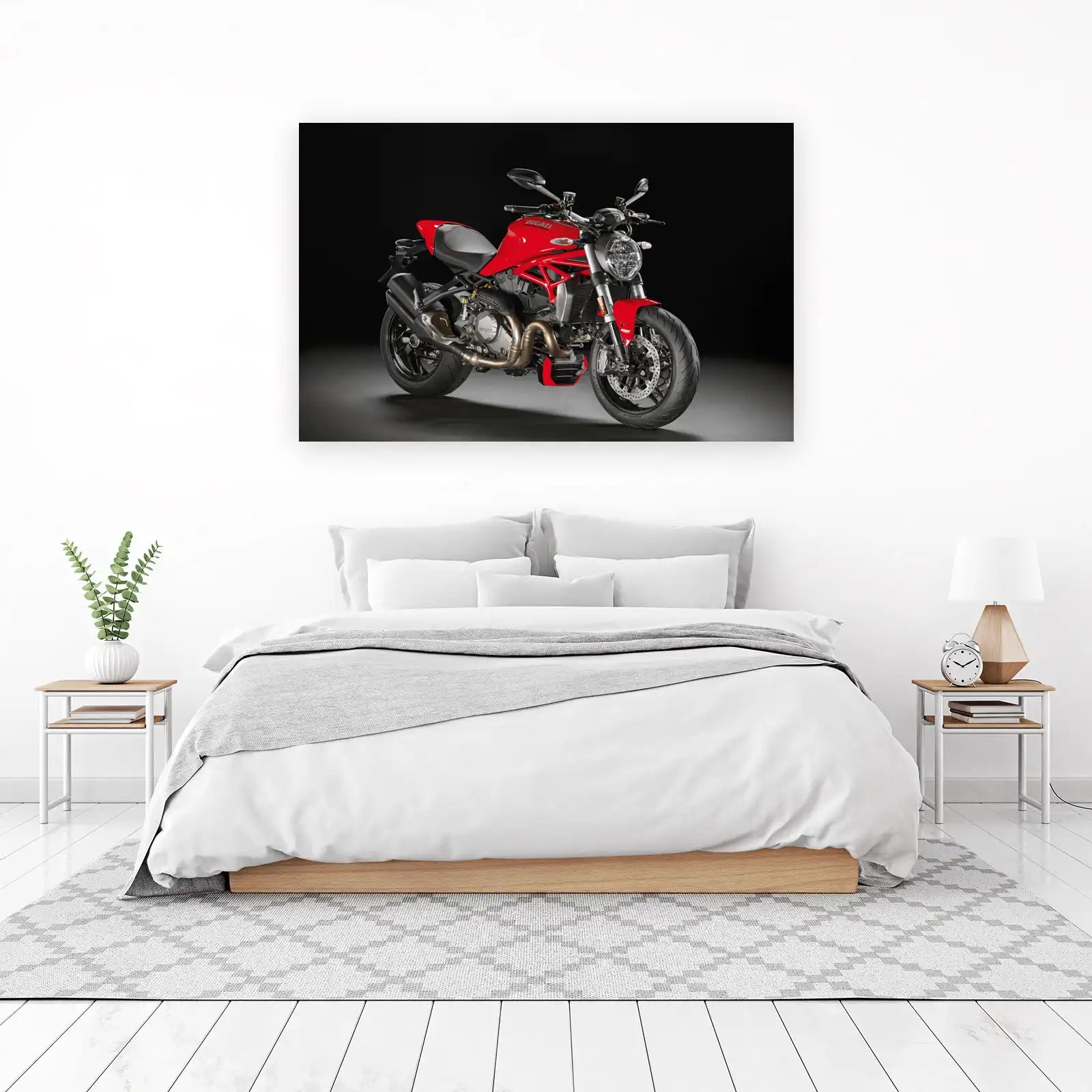 Iconic Red Ducati Monster Wall Art