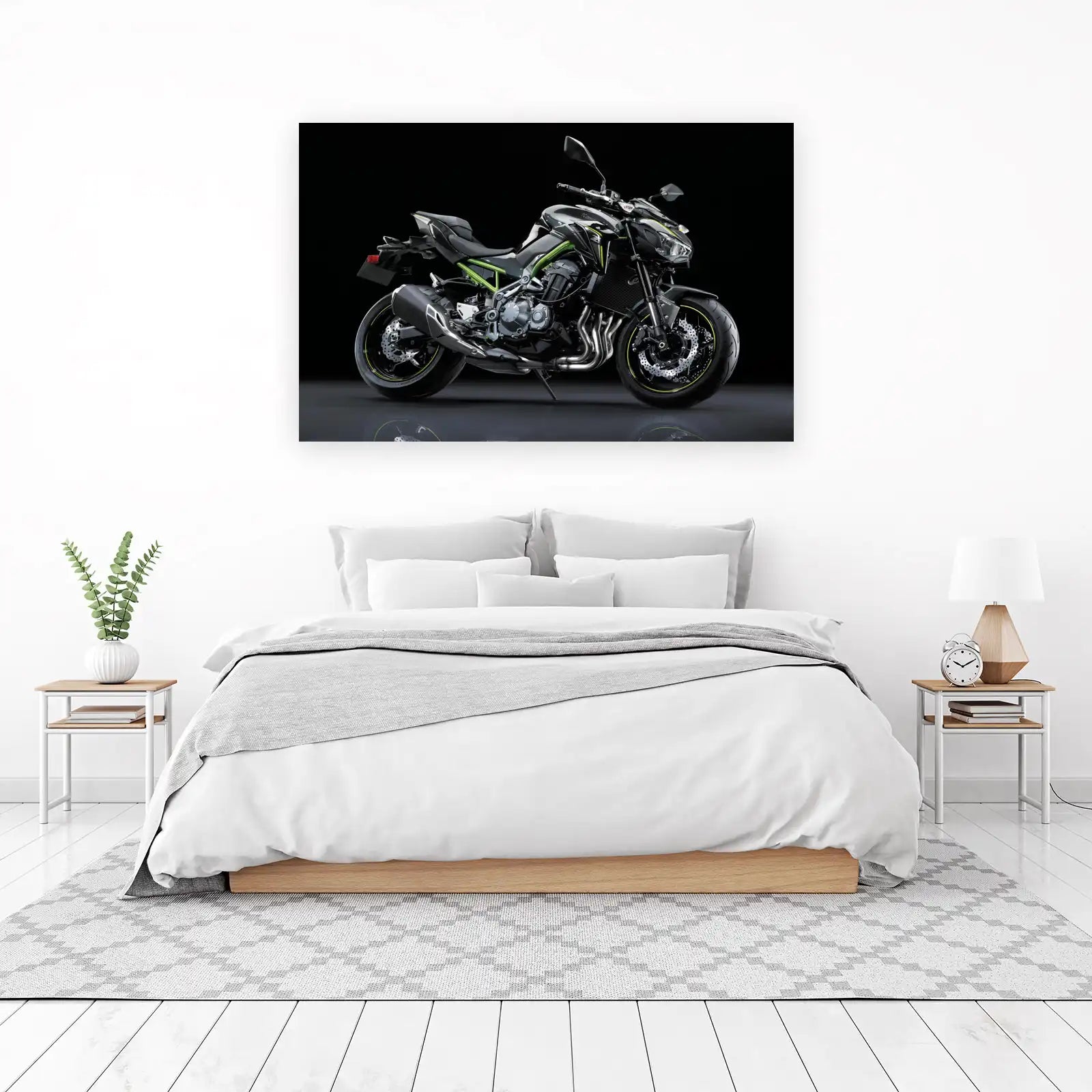 Dynamic Kawasaki Motorcycle Wall Art