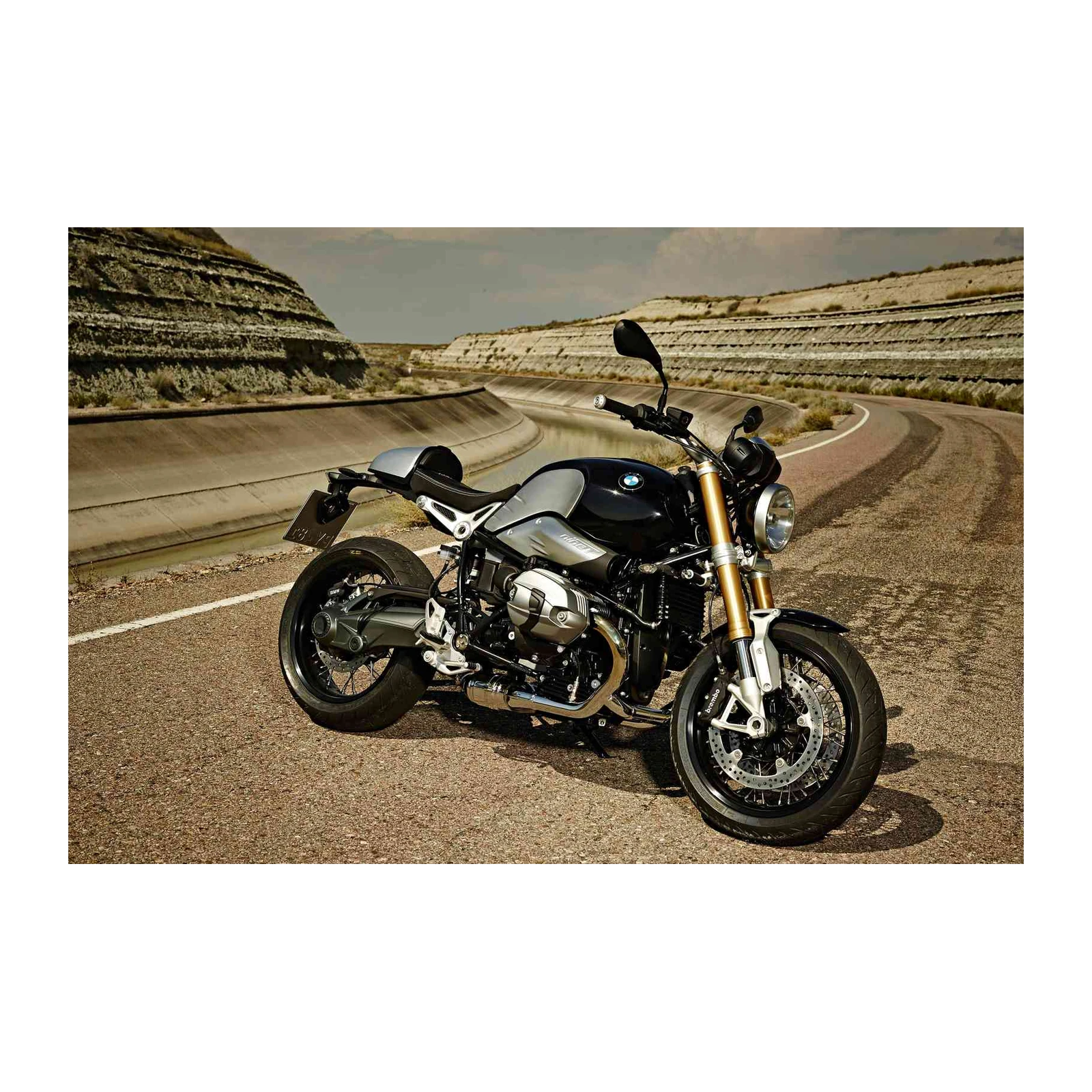 BMW R nineT Motorcycle Road Wall Art
