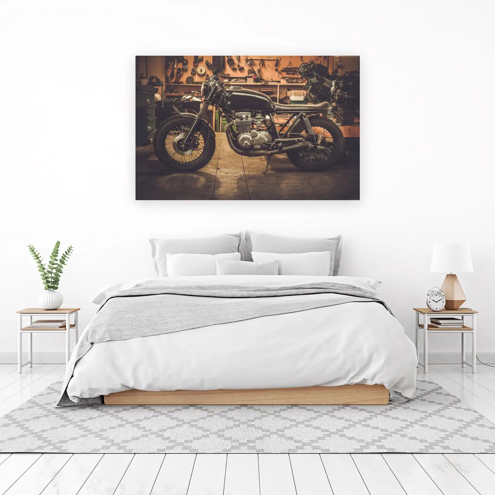 Vintage Motorcycle Garage Wall Art