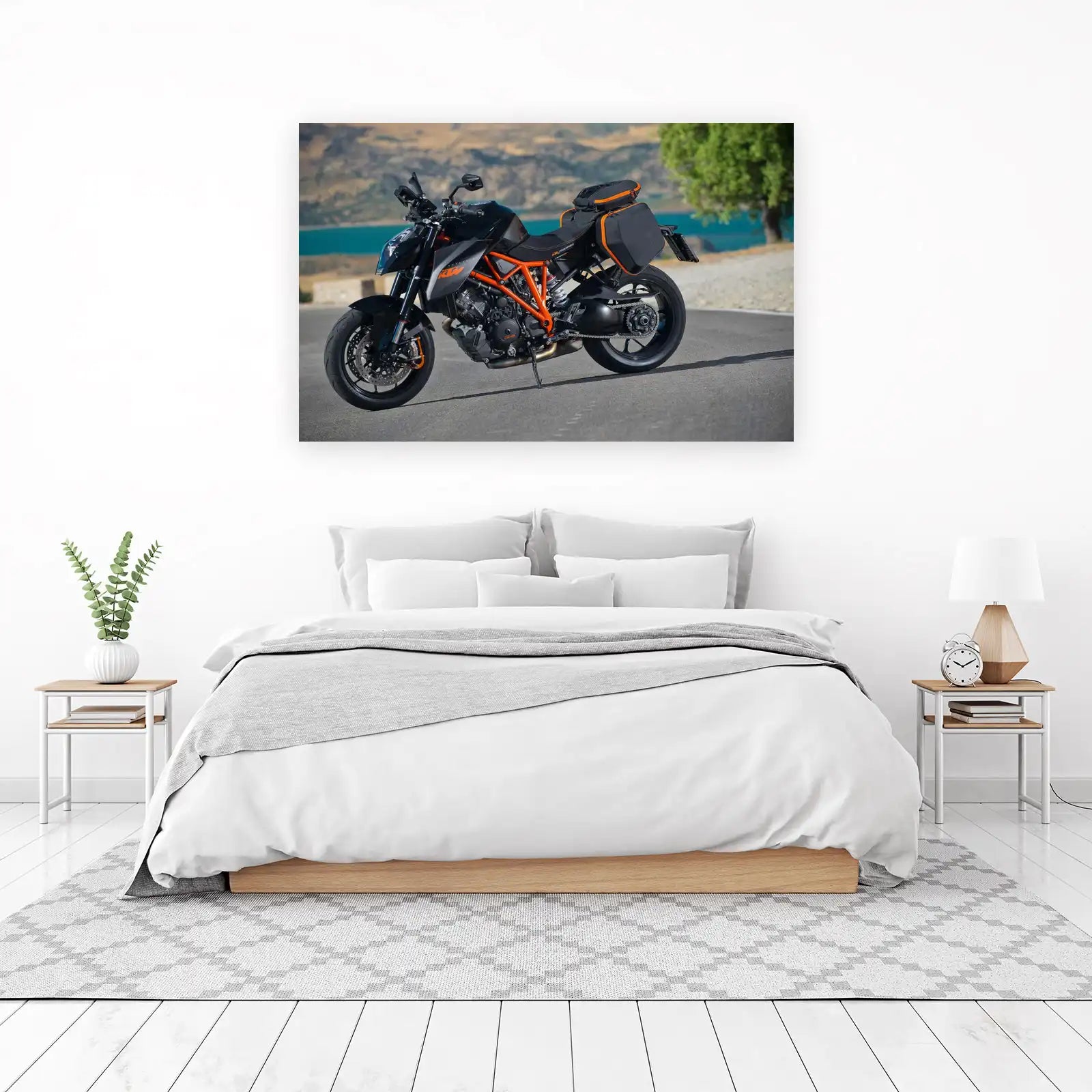 Dynamic KTM Motorcycle Orange & Black Wall Art