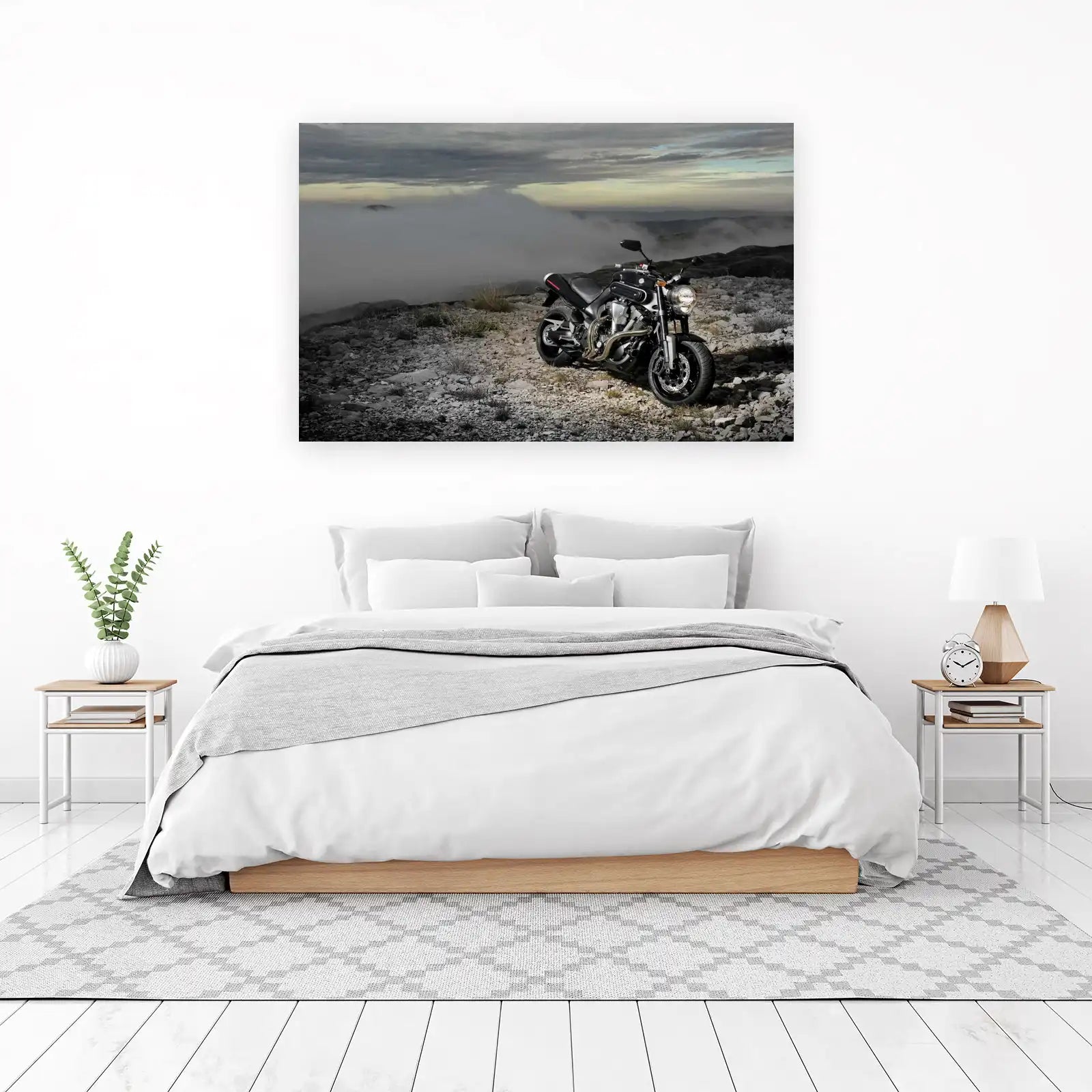 Bold Motorcycle Landscape Wall Art