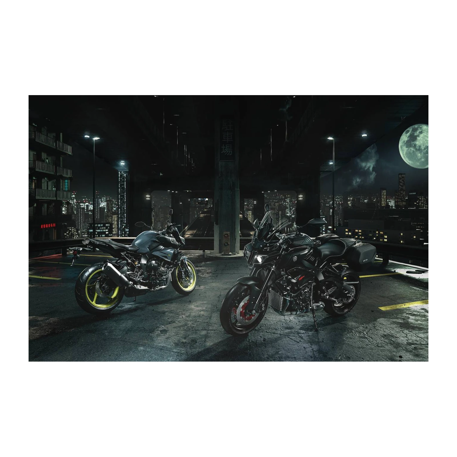 Night City Motorcycles Wall Art