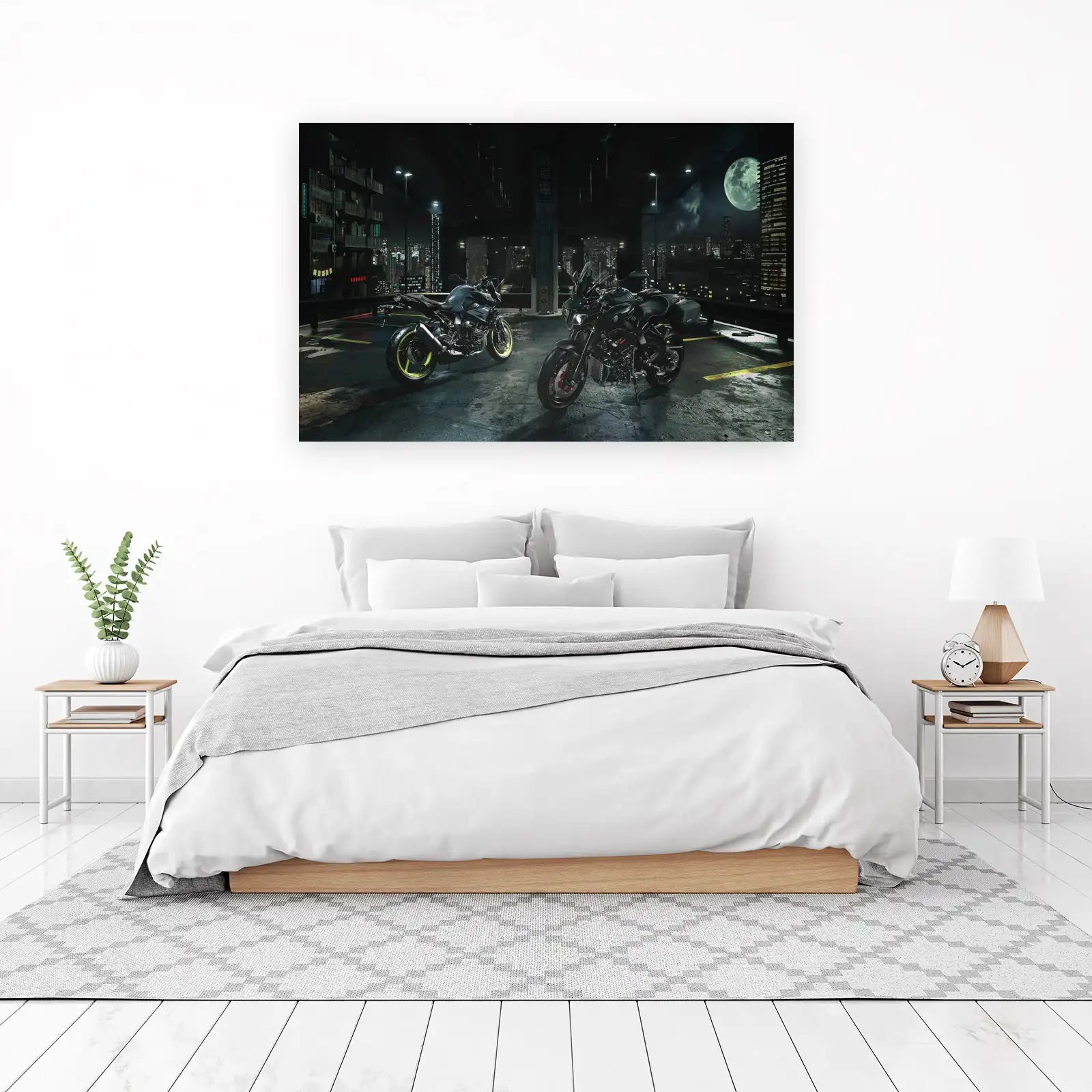 Night City Motorcycles Wall Art