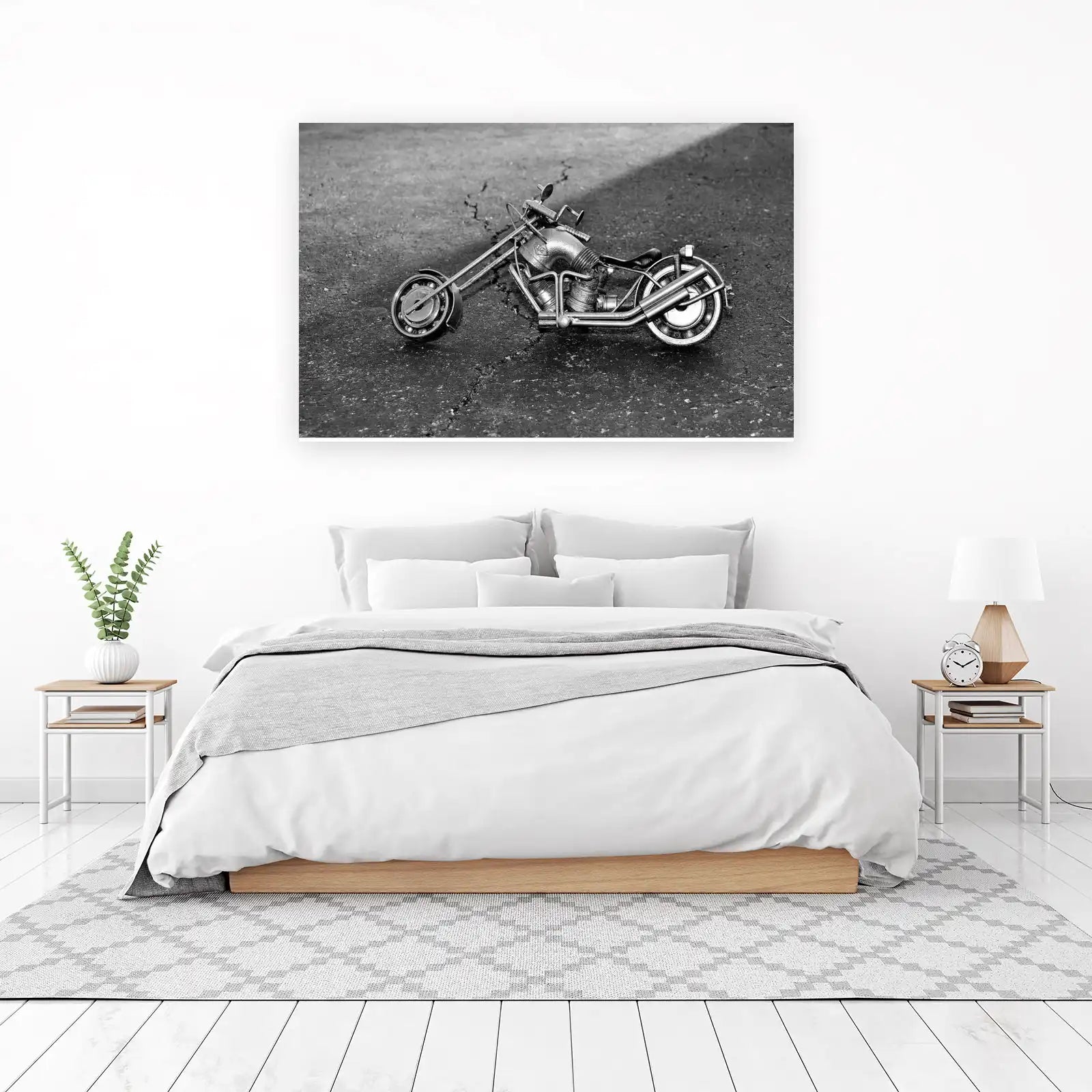 Chopper Motorcycle Biker Art Wall Art