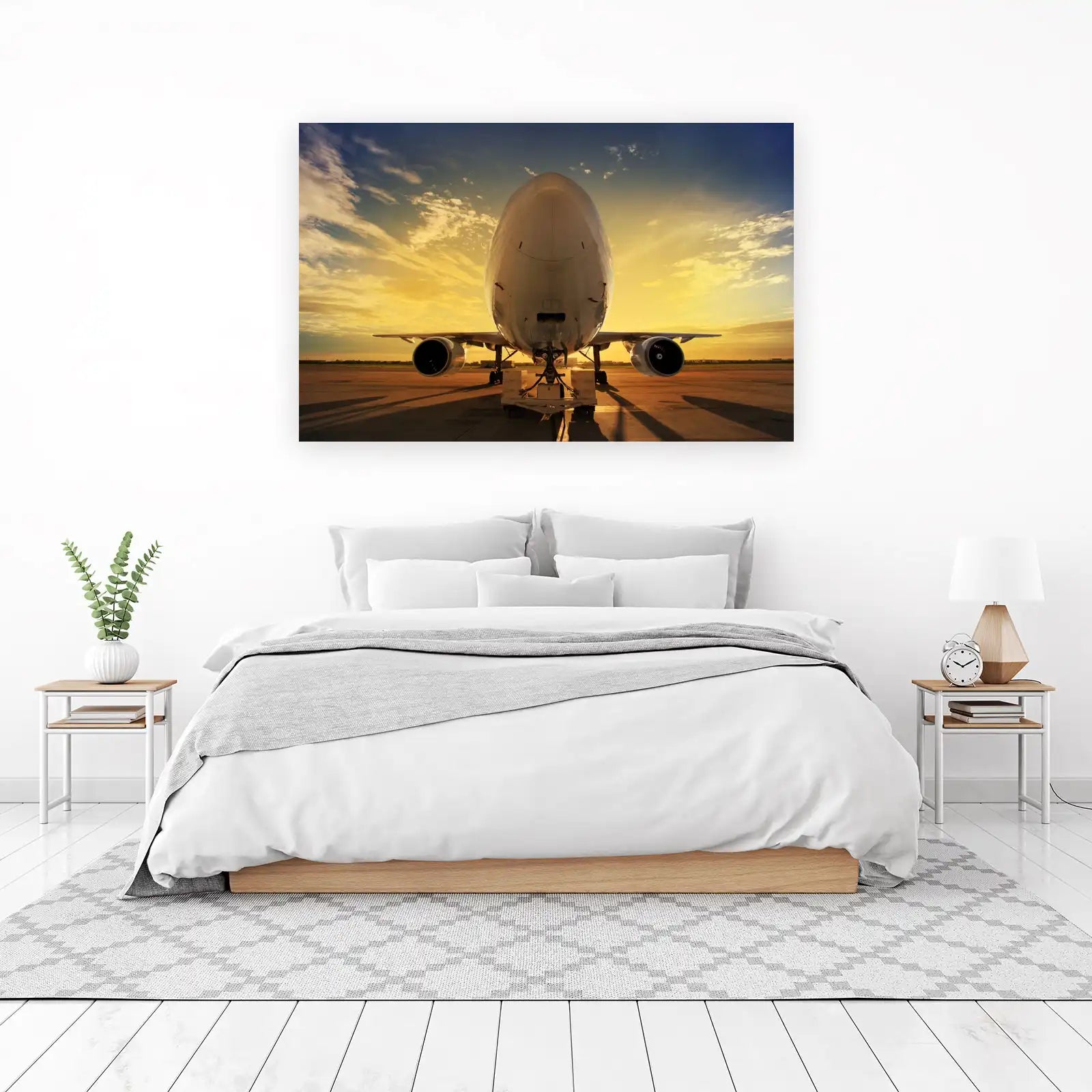 Jet at Sunset Wall Art | Aviation Art