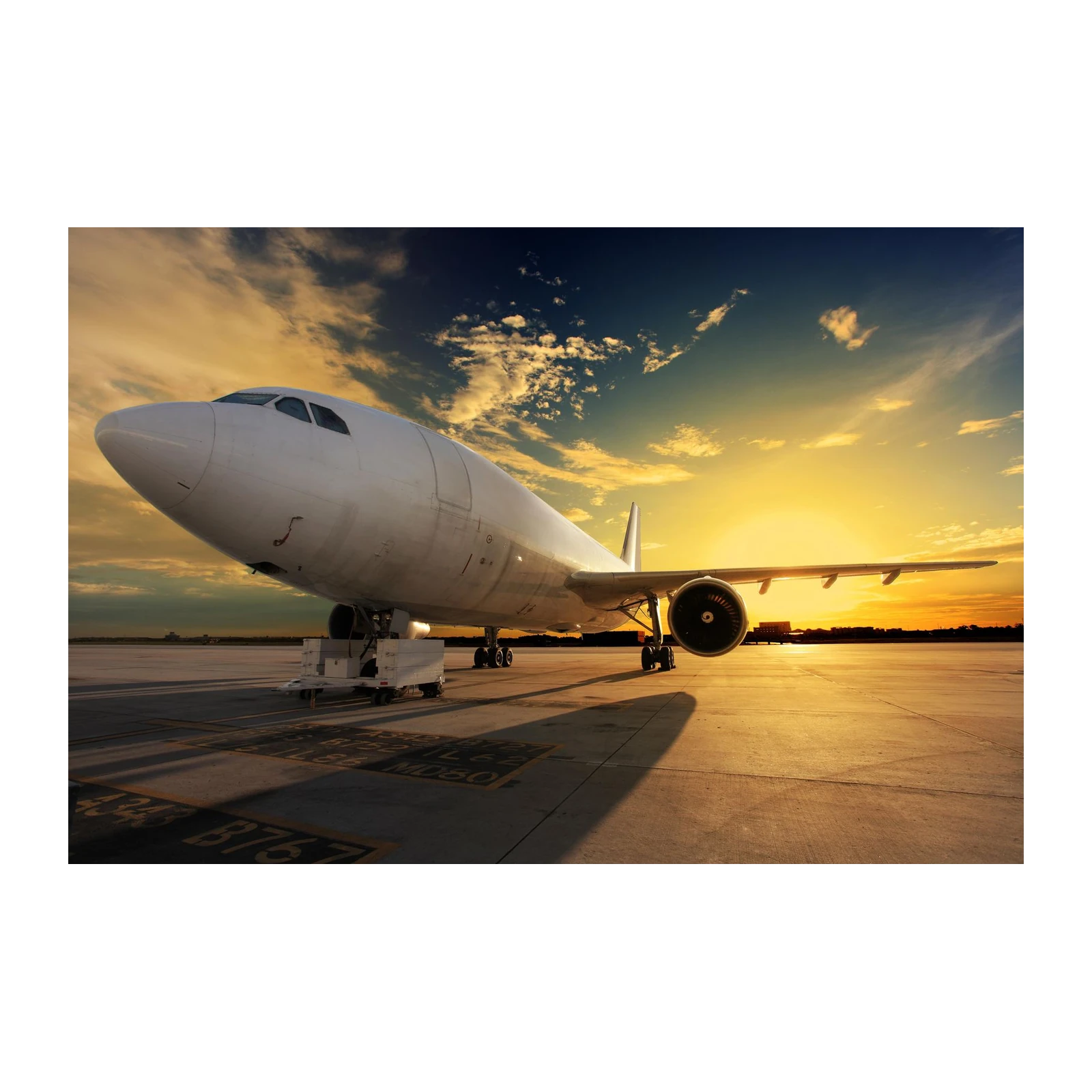 Sunset Airplane Aviation Wall Art