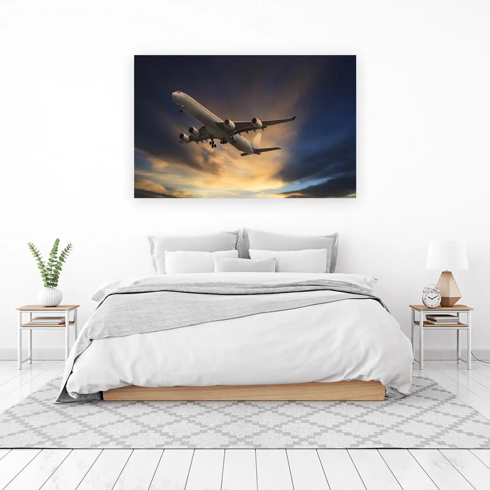 Dramatic Airplane Ascent Wall Art