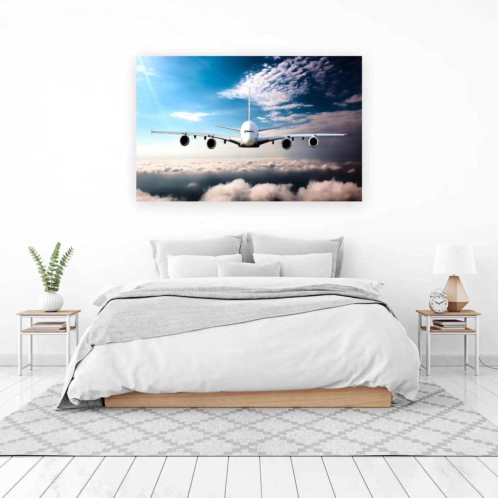 Airplane Above Clouds Wall Art