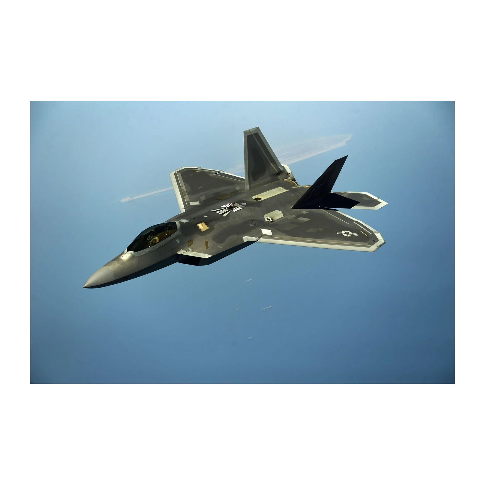 F-22 Raptor Jet Fighter Air Combat Wall Art