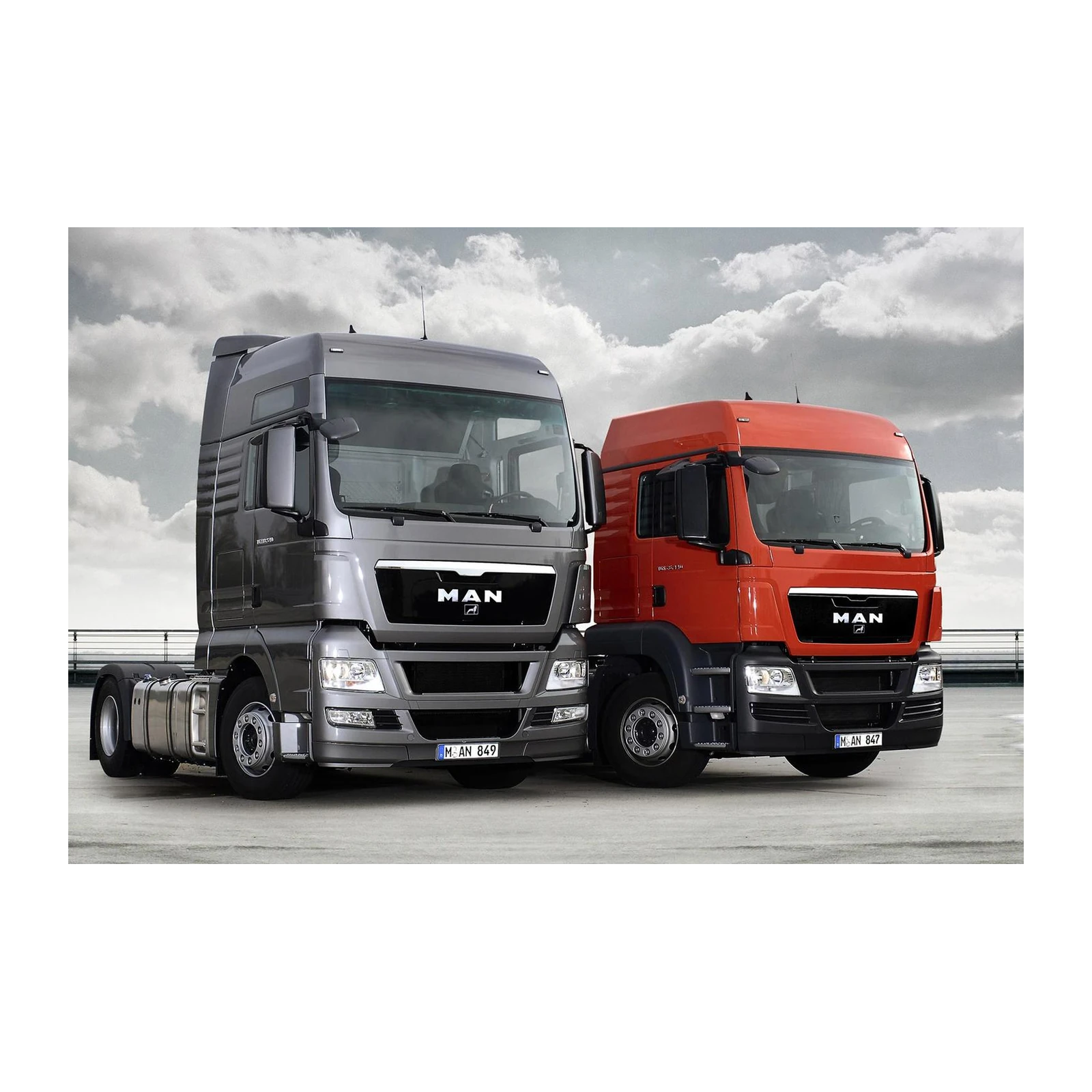 Powerful MAN Trucks Duo Wall Art