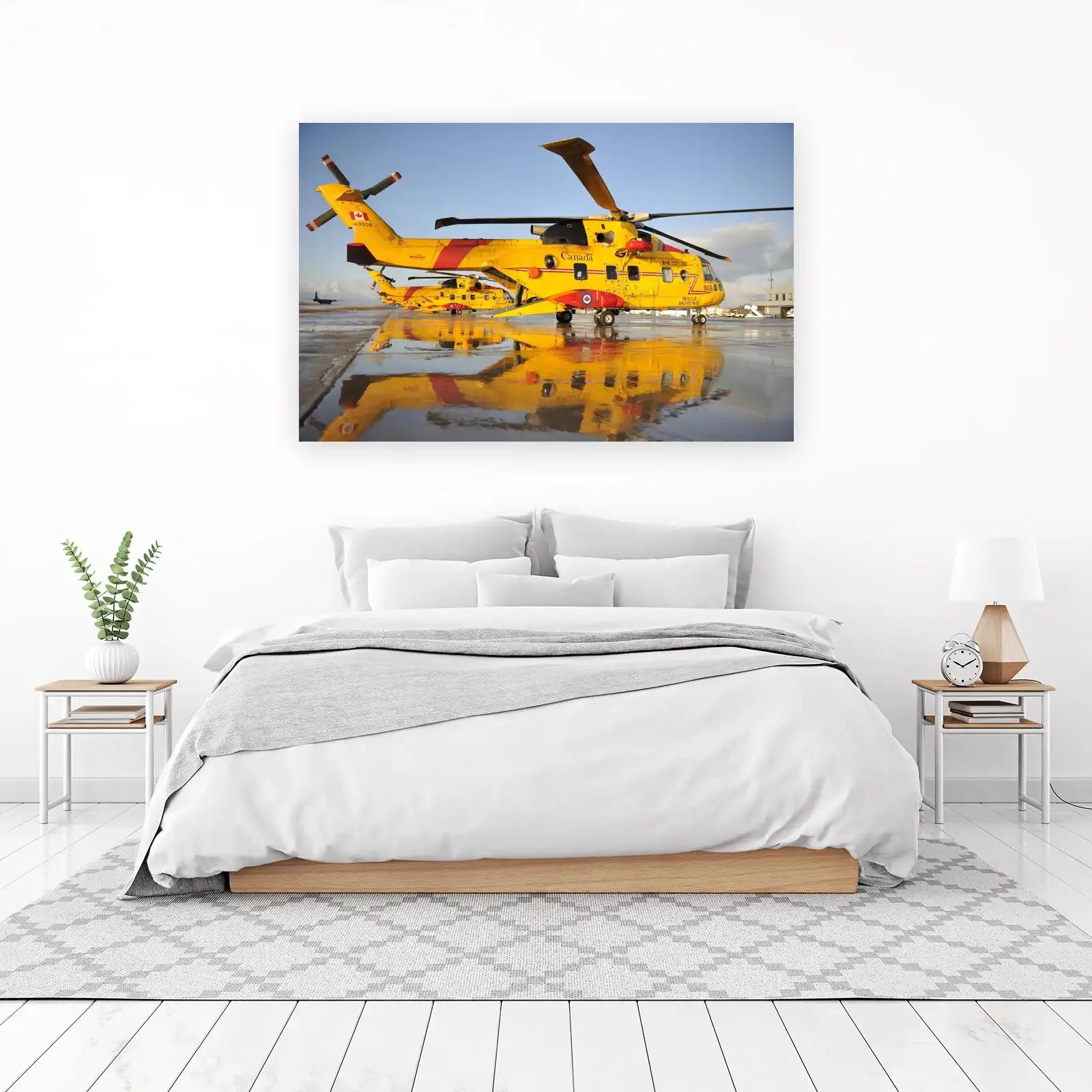Yellow Rescue Helicopters Canada Wall Art