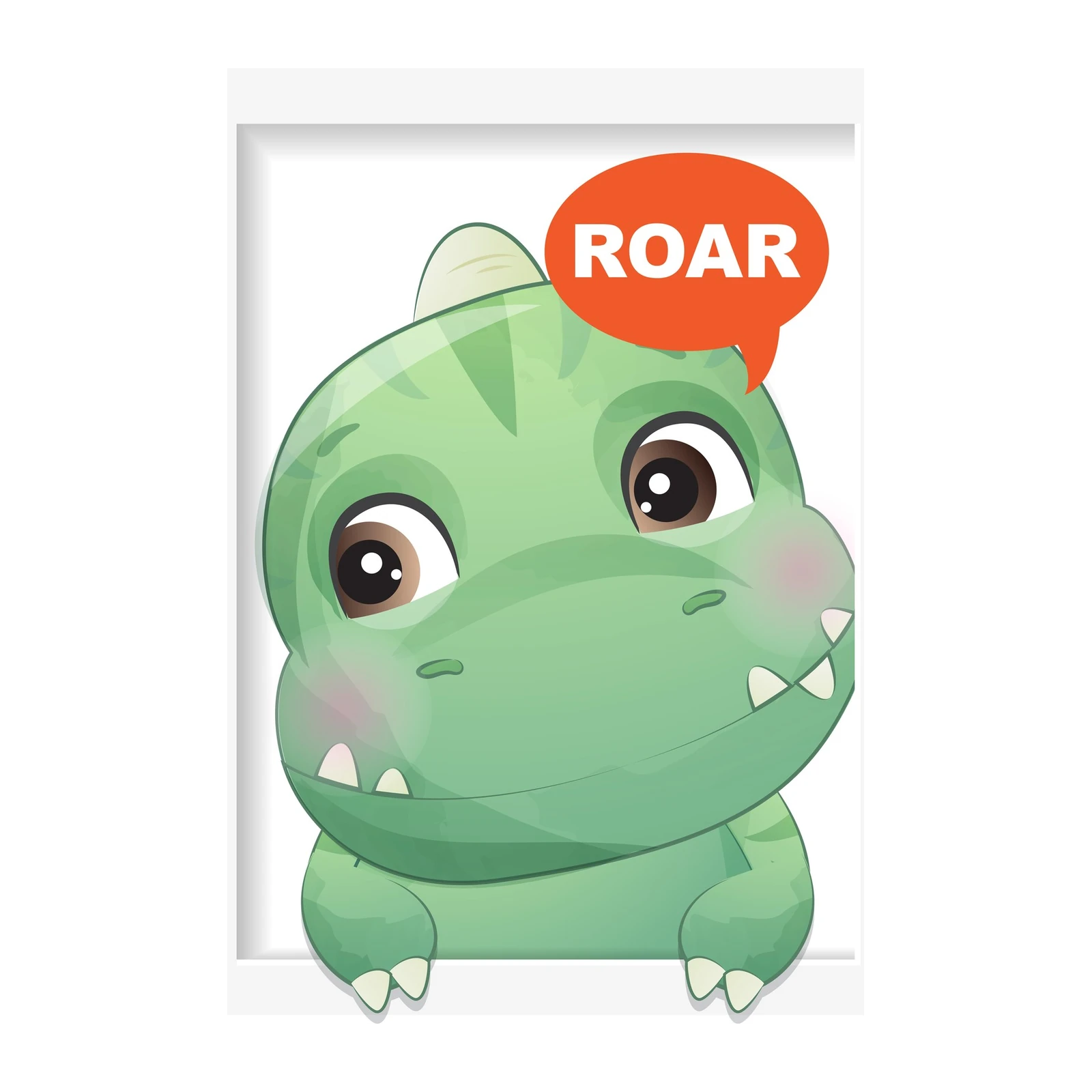Cute Dinosaur Roar Kids Room Wall Art