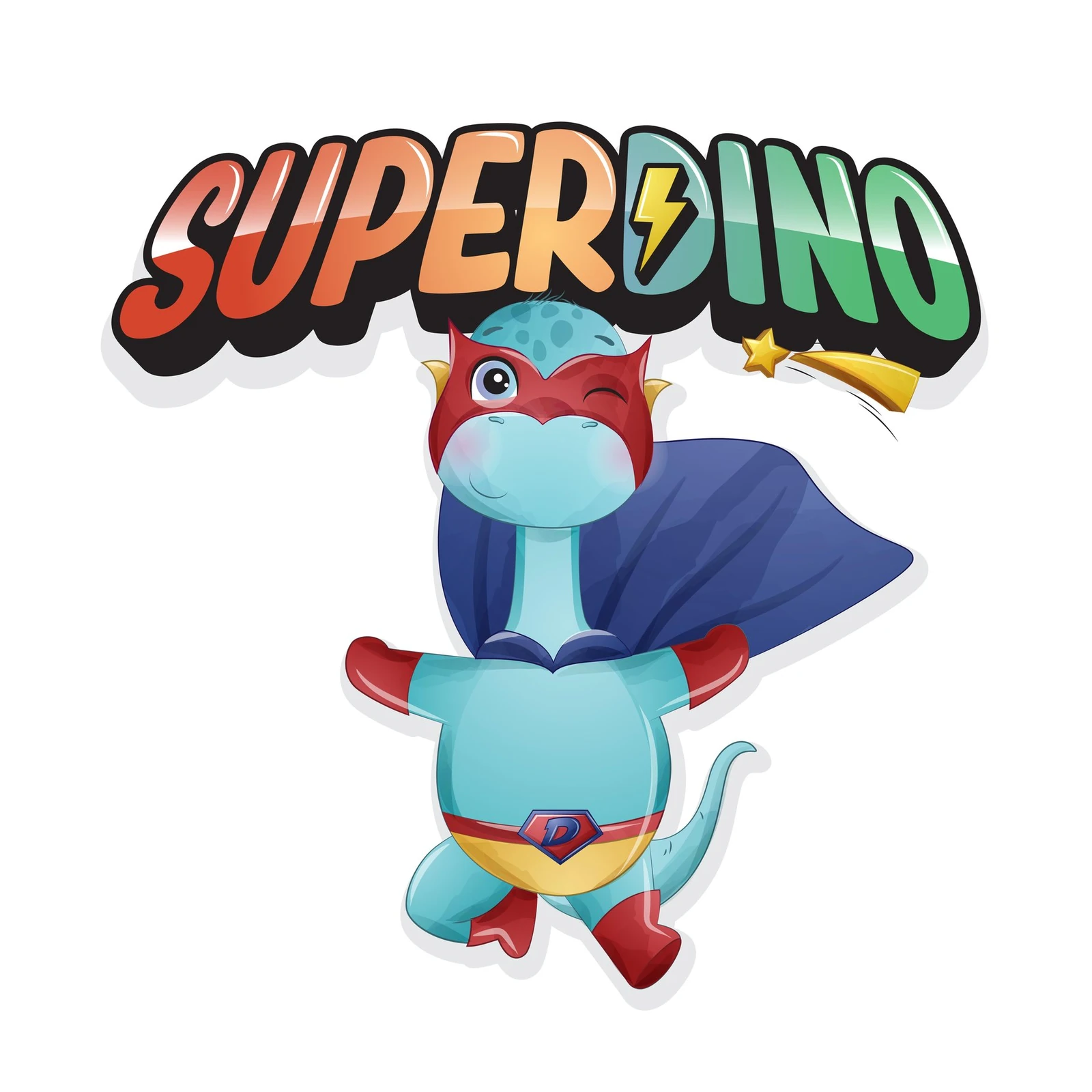 Superhero Dino Cute Kids Room Wall Art Wall Art